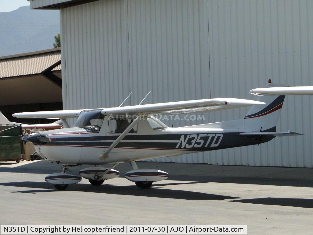 N35TD, 1971 Cessna 150L C/N 15073101, Parked next to the hanger