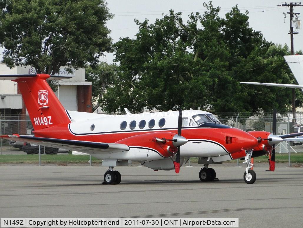 N149Z, 1985 Beech 200C Super King Air C/N BL-124, US Forest Service parked on the southside
