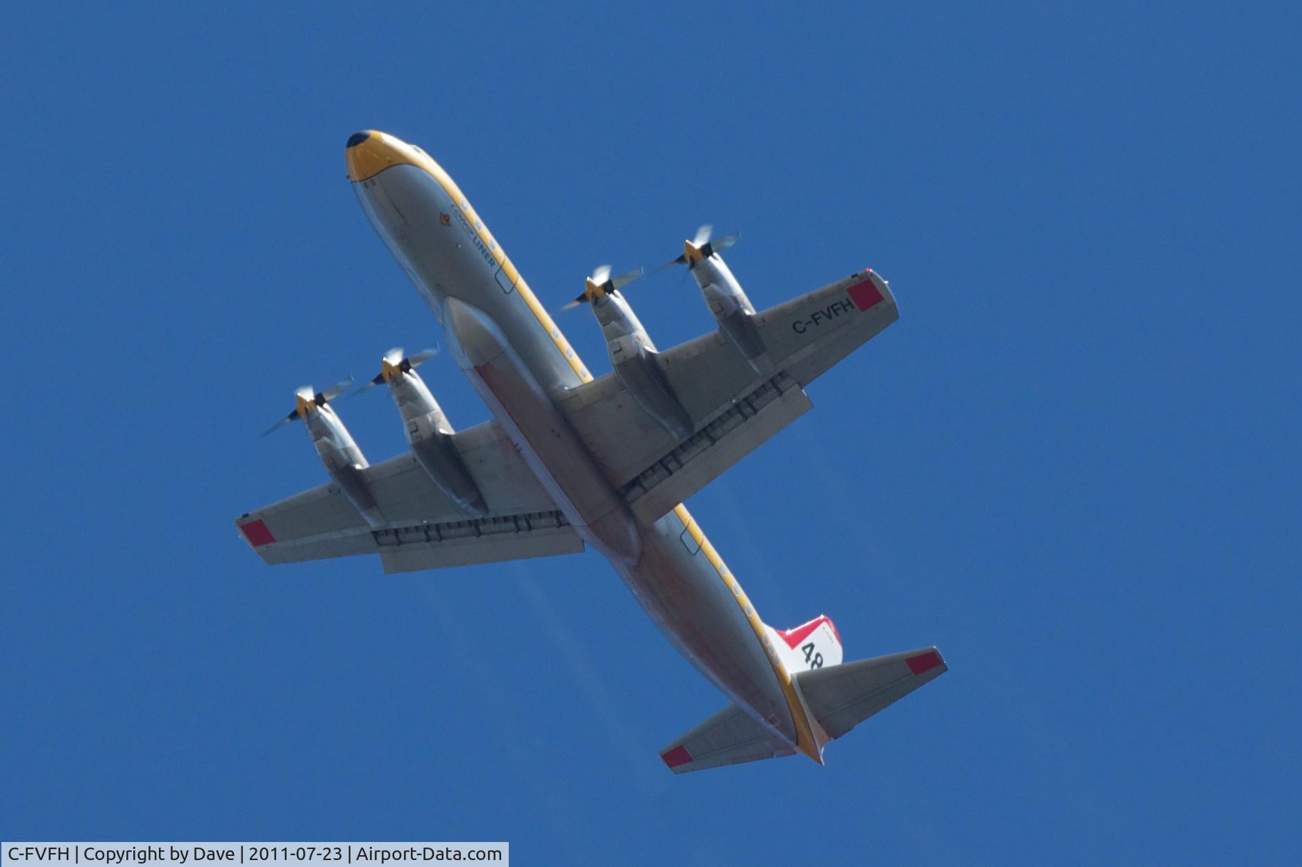 C-FVFH, 1960 Lockheed L-188A Electra C/N 1006, Overhead