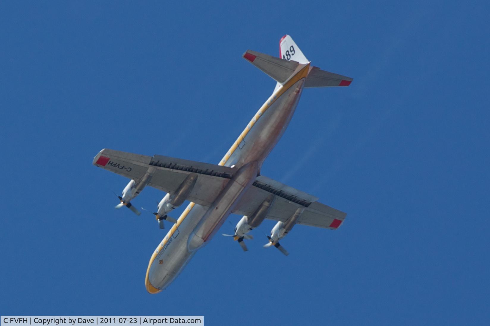 C-FVFH, 1960 Lockheed L-188A Electra C/N 1006, Overhead
