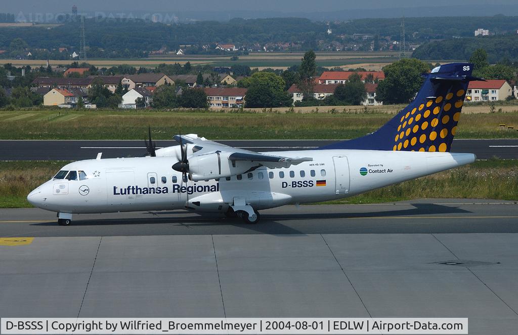 D-BSSS, 1999 ATR 42-500 C/N 602, CONTACT AIR (Lufthansa Regional) / Taxiing in.