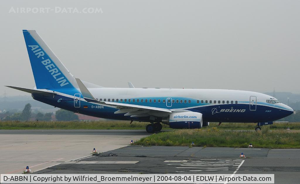 D-ABBN, 2004 Boeing 737-76Q C/N 30293, AIR BERLIN / Taxiing out to Runway 24