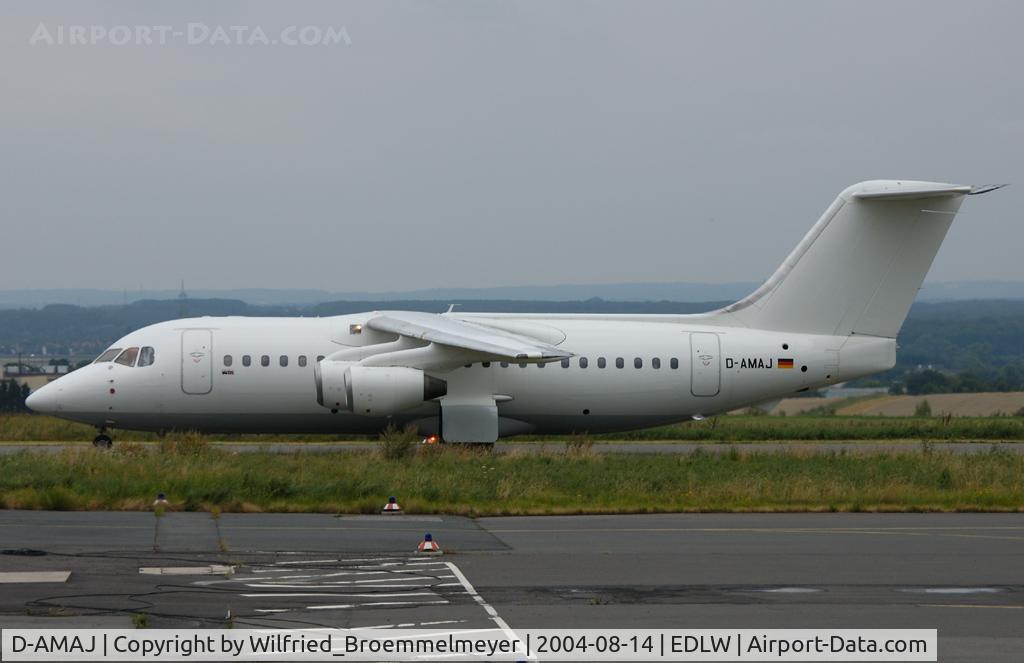 D-AMAJ, 1984 British Aerospace BAe.146-200A C/N E2028, WDL / Taxiinf in from Runway 06.