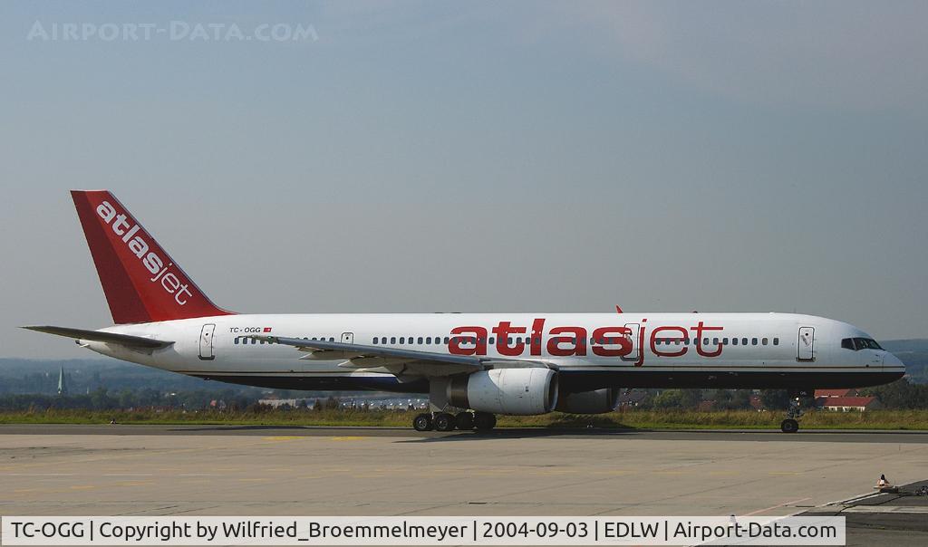 TC-OGG, 1988 Boeing 757-2G5 C/N 23983, ATLASJET INTERNATIONAL AIRWAYS