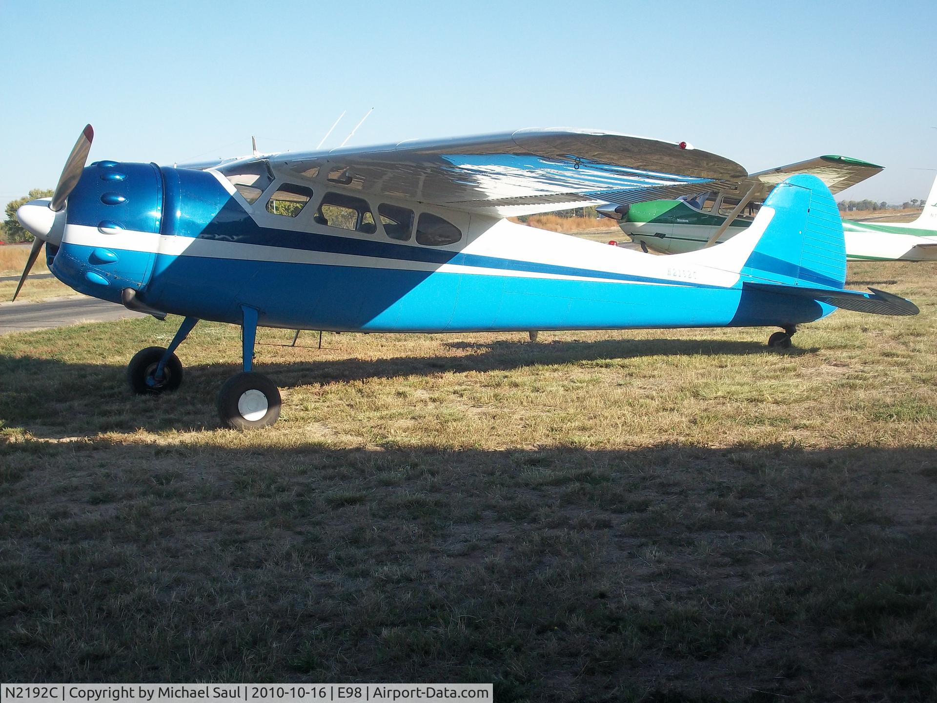 N2192C, 1955 Cessna 195B Businessliner C/N 16177, Here is N2192C Waiting for young eagles on 10/16/2010,bitter cold but smooth. I am due to fly in this aircraft today,and get more luck later.