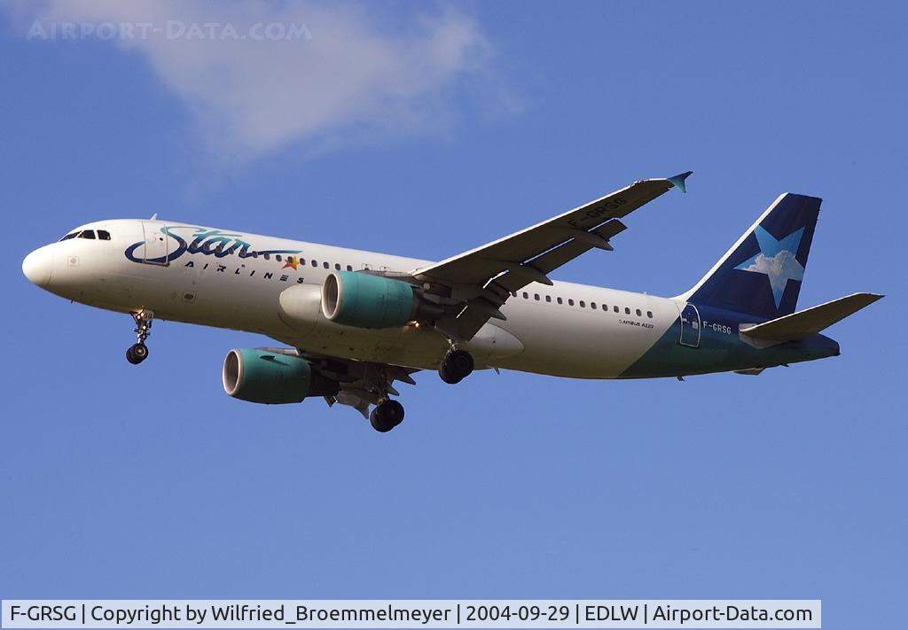 F-GRSG, 1997 Airbus A320-214 C/N 737, STAR AIRLINES / On Approach to Runway 24.