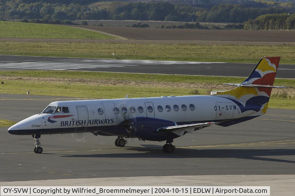 OY-SVW, 1995 British Aerospace Jetstream 41 C/N 41047, SUN-AIR of Scandinavia