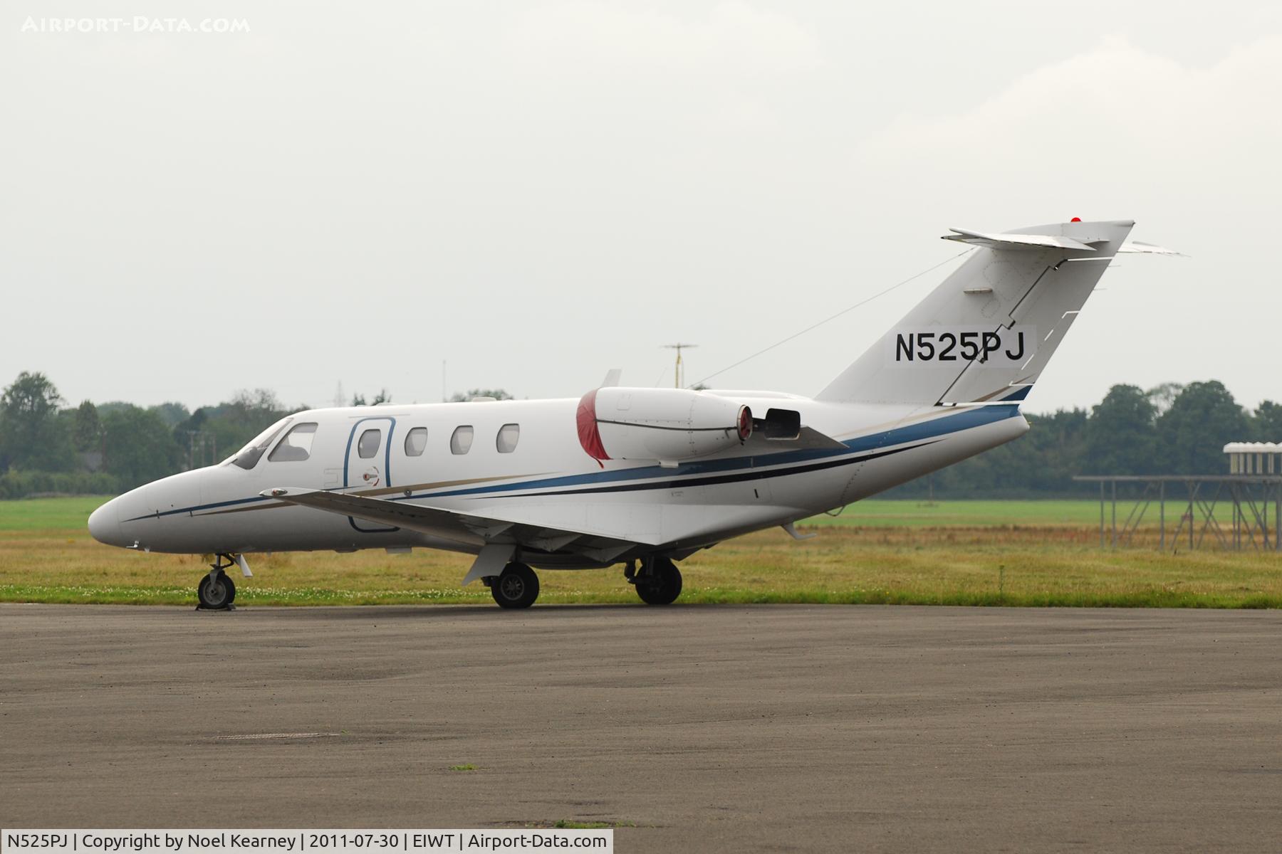 N525PJ, 2002 Cessna 525 CitationJet CJ1 C/N 525-0490, Parked on the apron at Weston Aerodrome