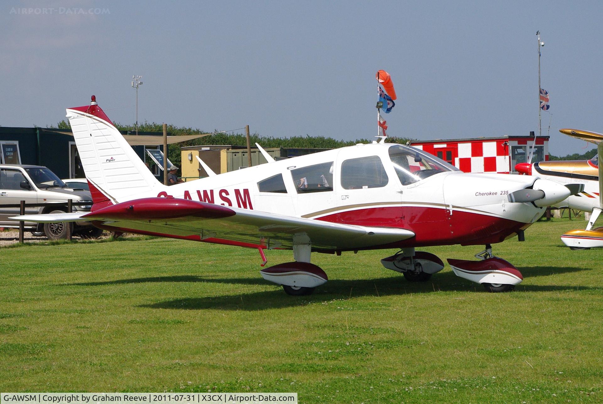 G-AWSM, 1968 Piper PA-28-235 Cherokee C C/N 28-11125, Parked at Northrepps.