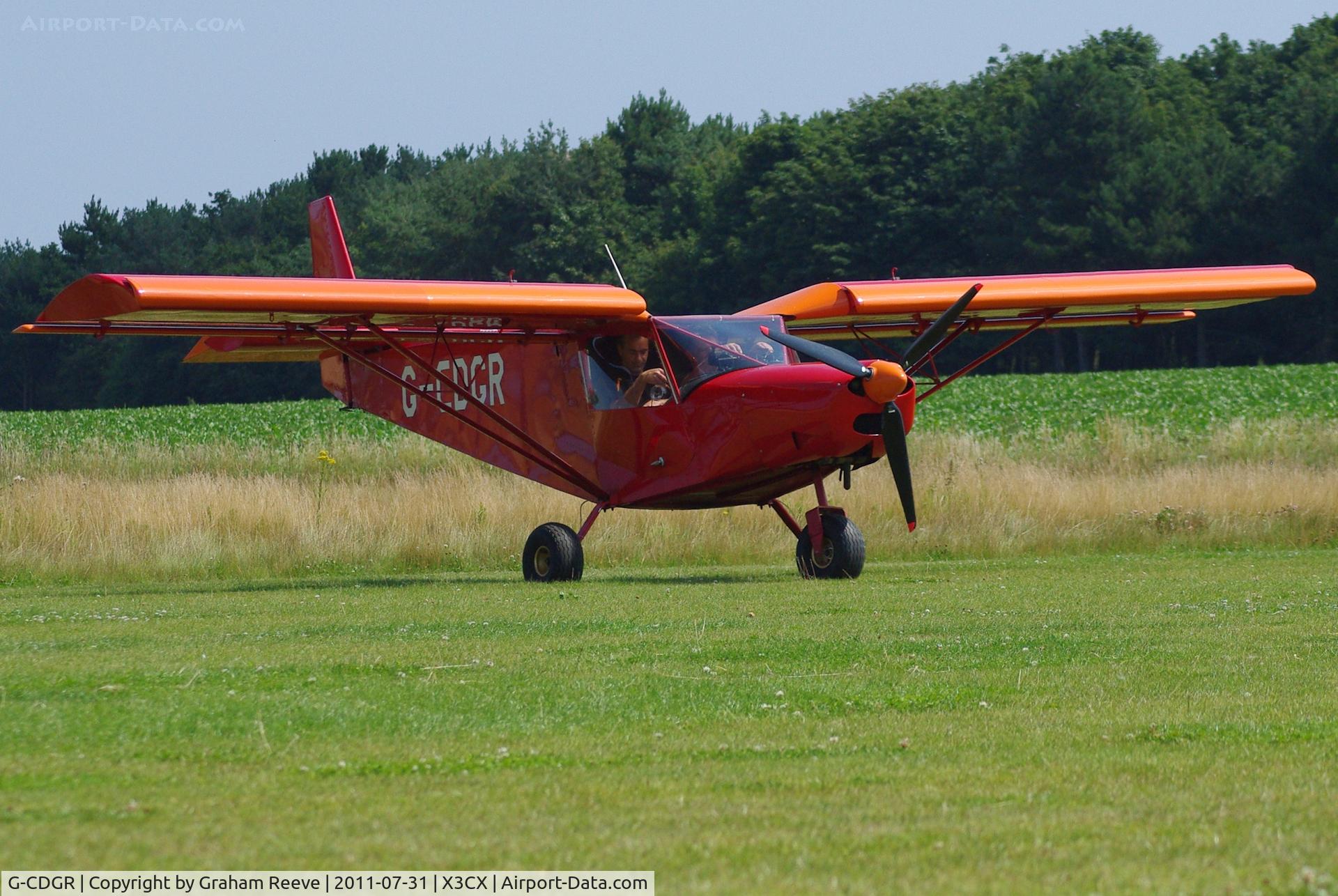 G-CDGR, 2005 Zenair STOL CH-701 UL C/N PFA 187-14327, Just arrived at Northrepps.