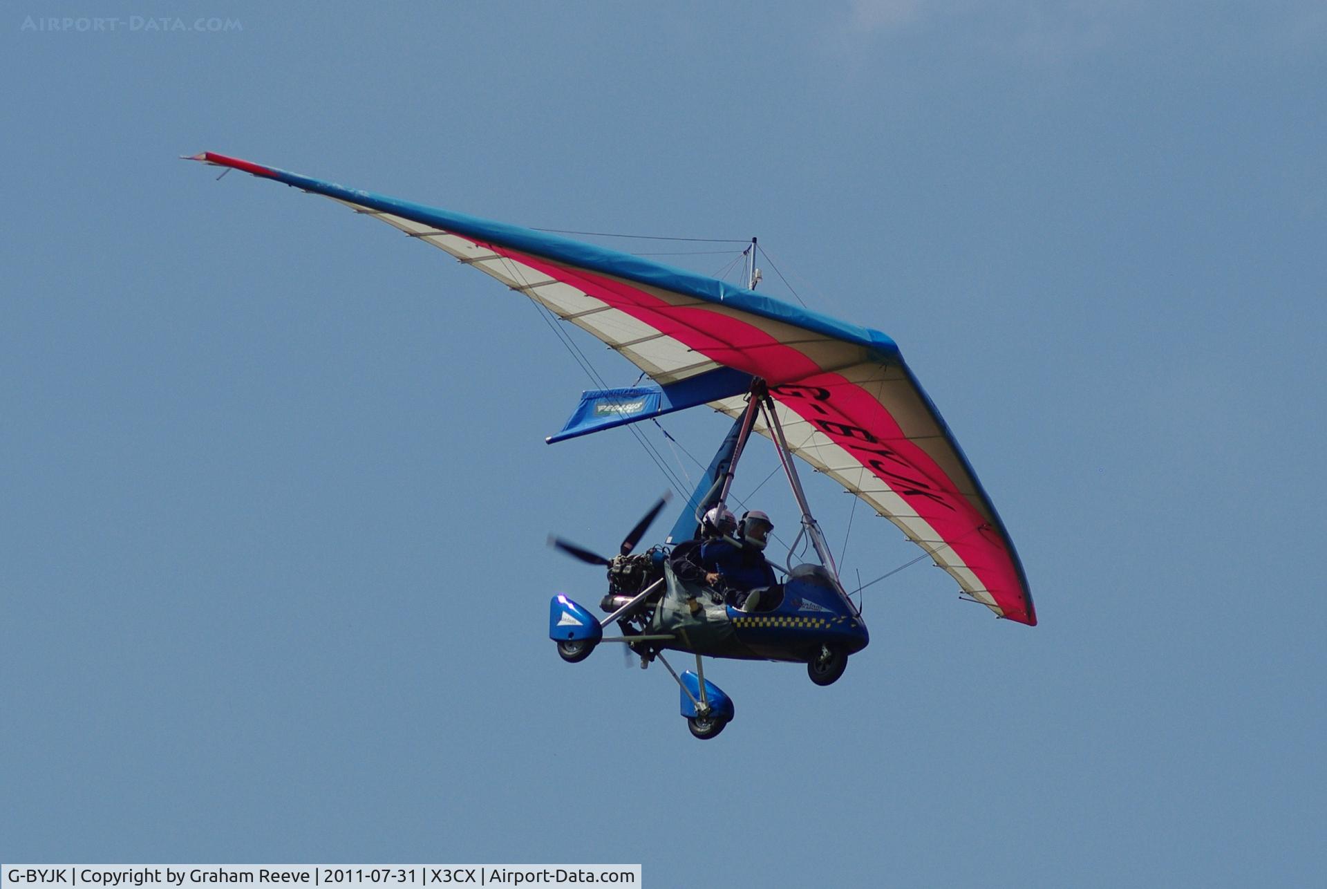 G-BYJK, 1999 Pegasus Quantum 15-912 C/N 7524, Over head at Northrepps.