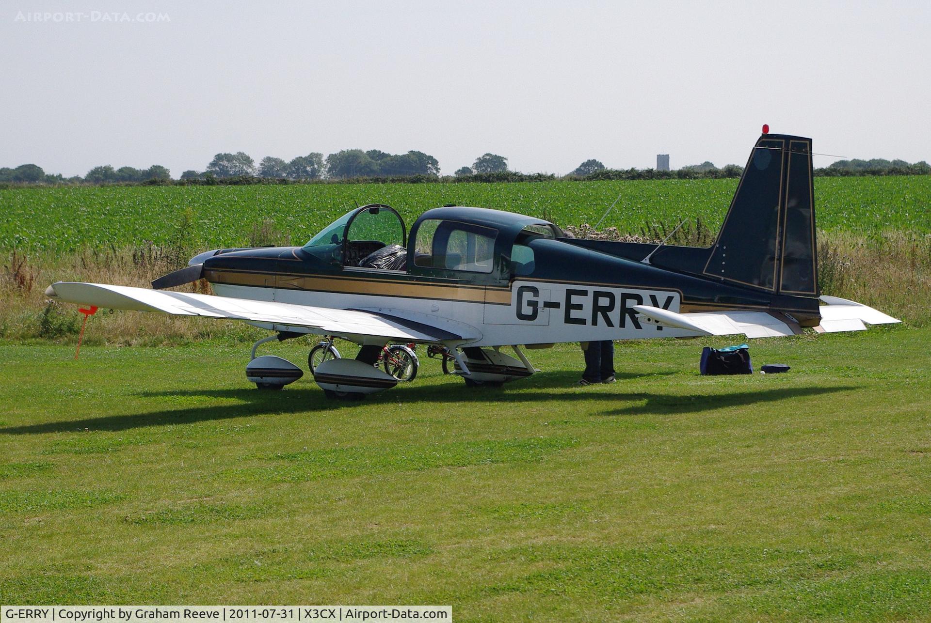 G-ERRY, 1978 Grumman American AA-5B Tiger C/N AA5B-0725, Parked at Northrepps.
