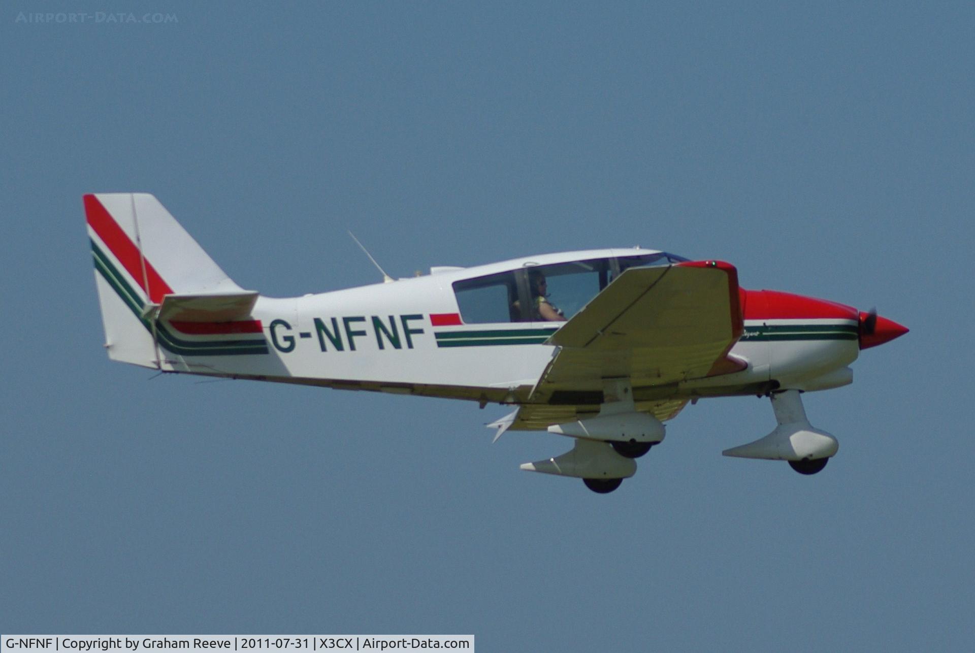 G-NFNF, 1991 Robin DR-400-180 Regent Regent C/N 2047, Landing at Northrepps.