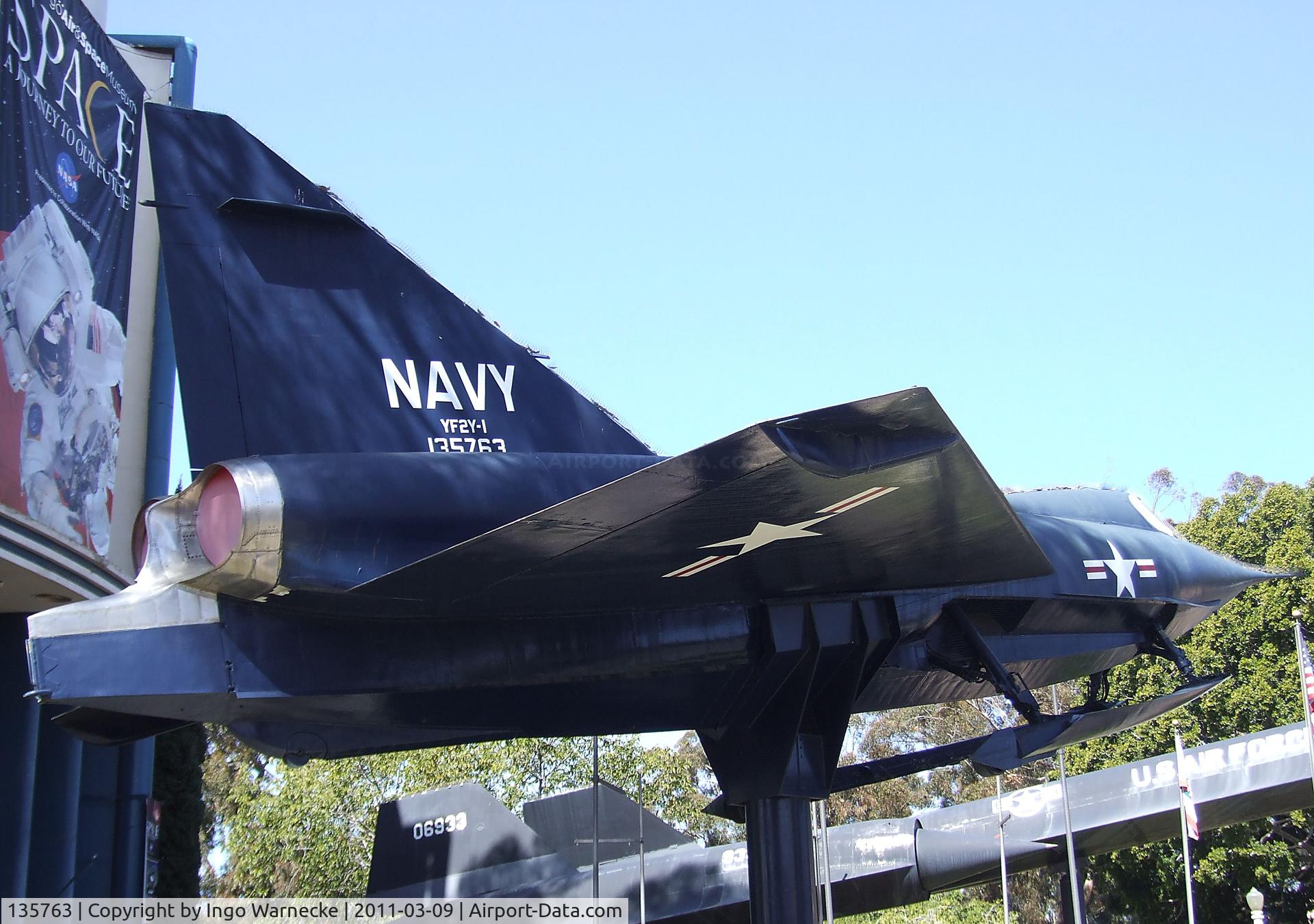 135763, 1955 Convair YF2Y-1 Sea Dart C/N Not found 135763, Convair YF2Y-1 Sea Dart at the San Diego Air & Space Museum, San Diego CA
