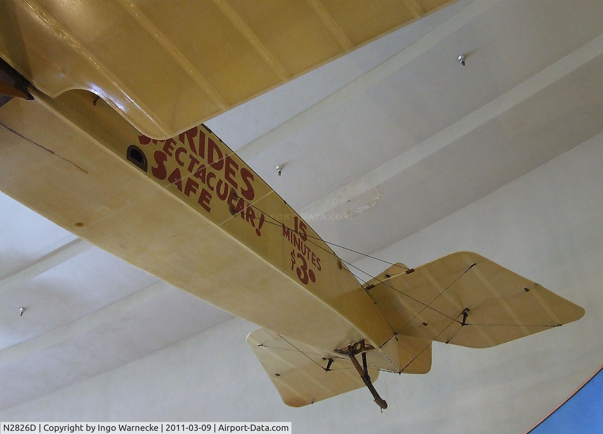 N2826D, 1917 Standard J-1 C/N 1598, Lincoln-Standard J-1 at the San Diego Air & Space Museum, San Diego CA