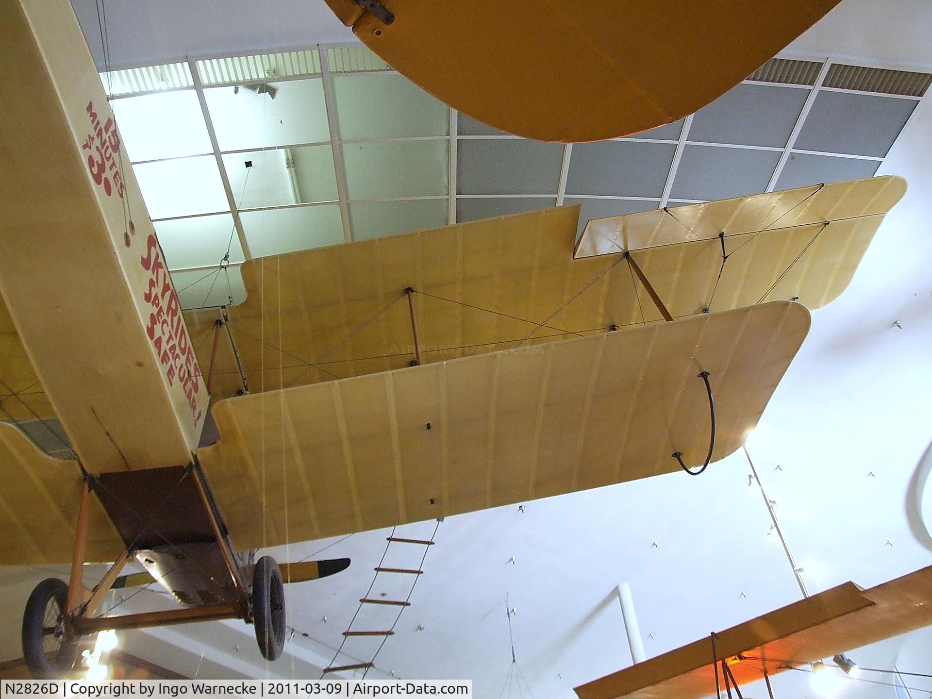 N2826D, 1917 Standard J-1 C/N 1598, Lincoln-Standard J-1 at the San Diego Air & Space Museum, San Diego CA