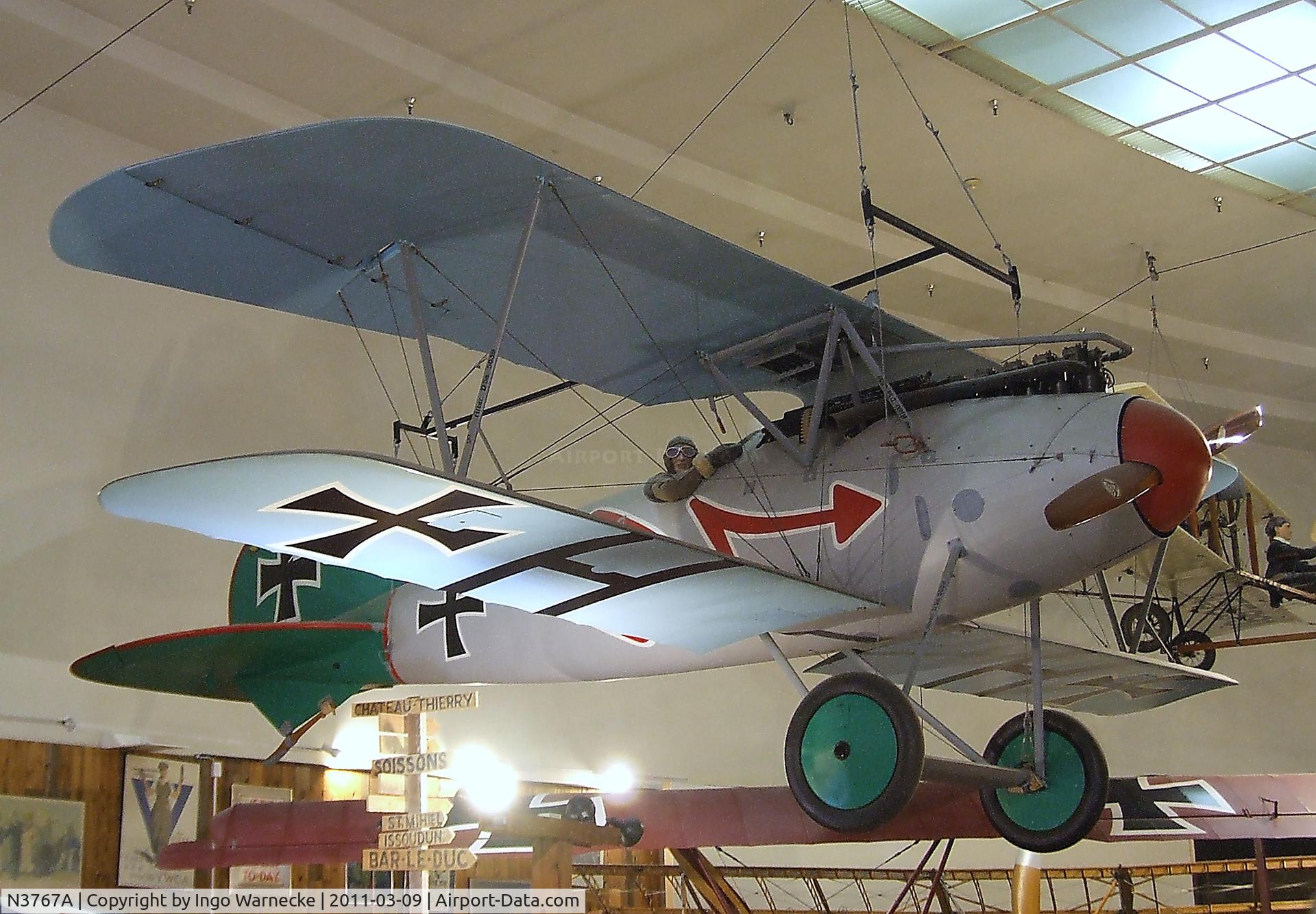 N3767A, 1980 Albatros D-V Replica C/N AA106, Antique Aero Ltd ALBATROS D V replica at the San Diego Air & Space Museum, San Diego CA