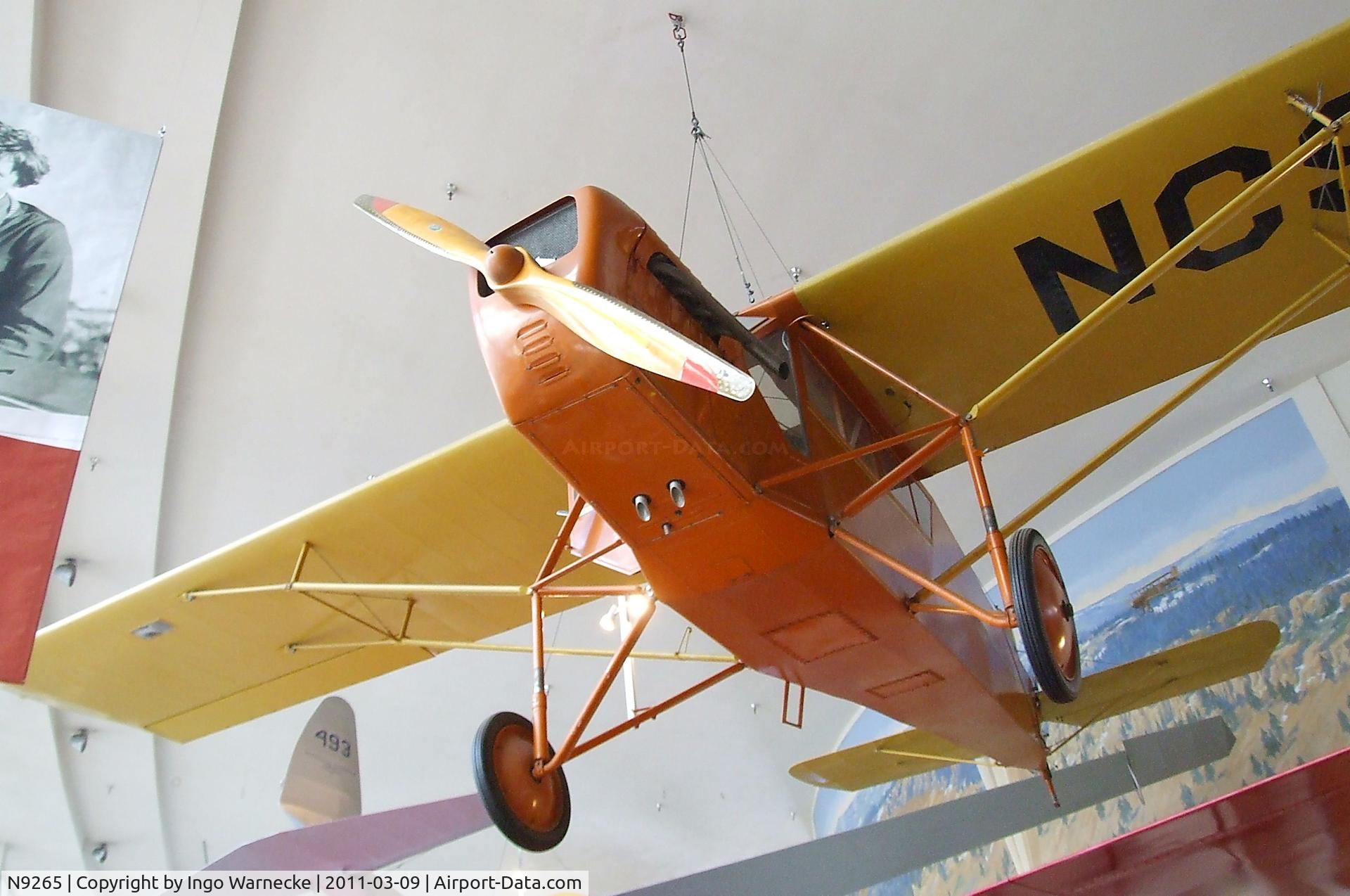 N9265, 1929 Curtiss-Wright Robin C/N 329, Curtiss Robin B-1 at the San Diego Air & Space Museum, San Diego CA
