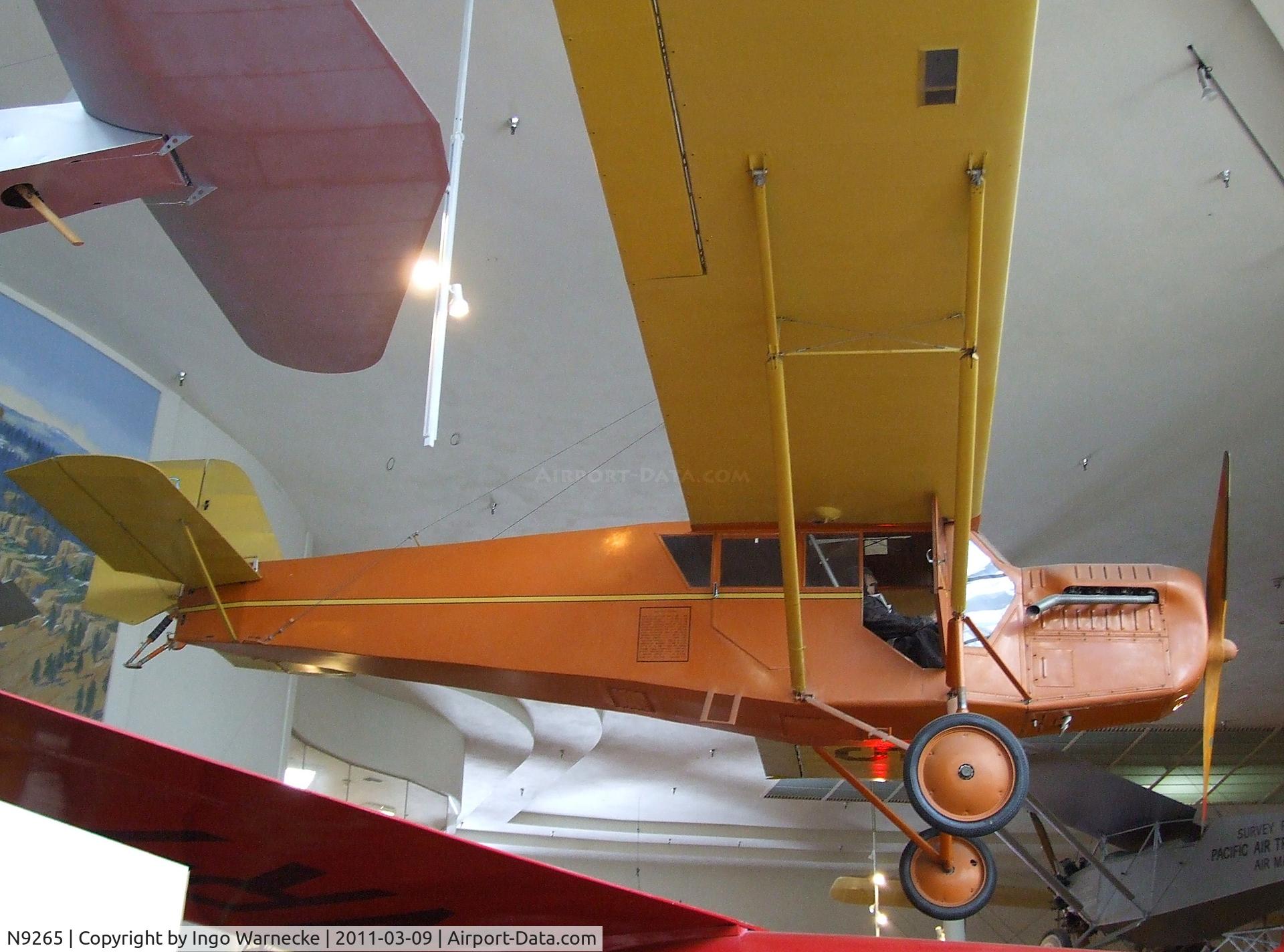 N9265, 1929 Curtiss-Wright Robin C/N 329, Curtiss Robin B-1 at the San Diego Air & Space Museum, San Diego CA