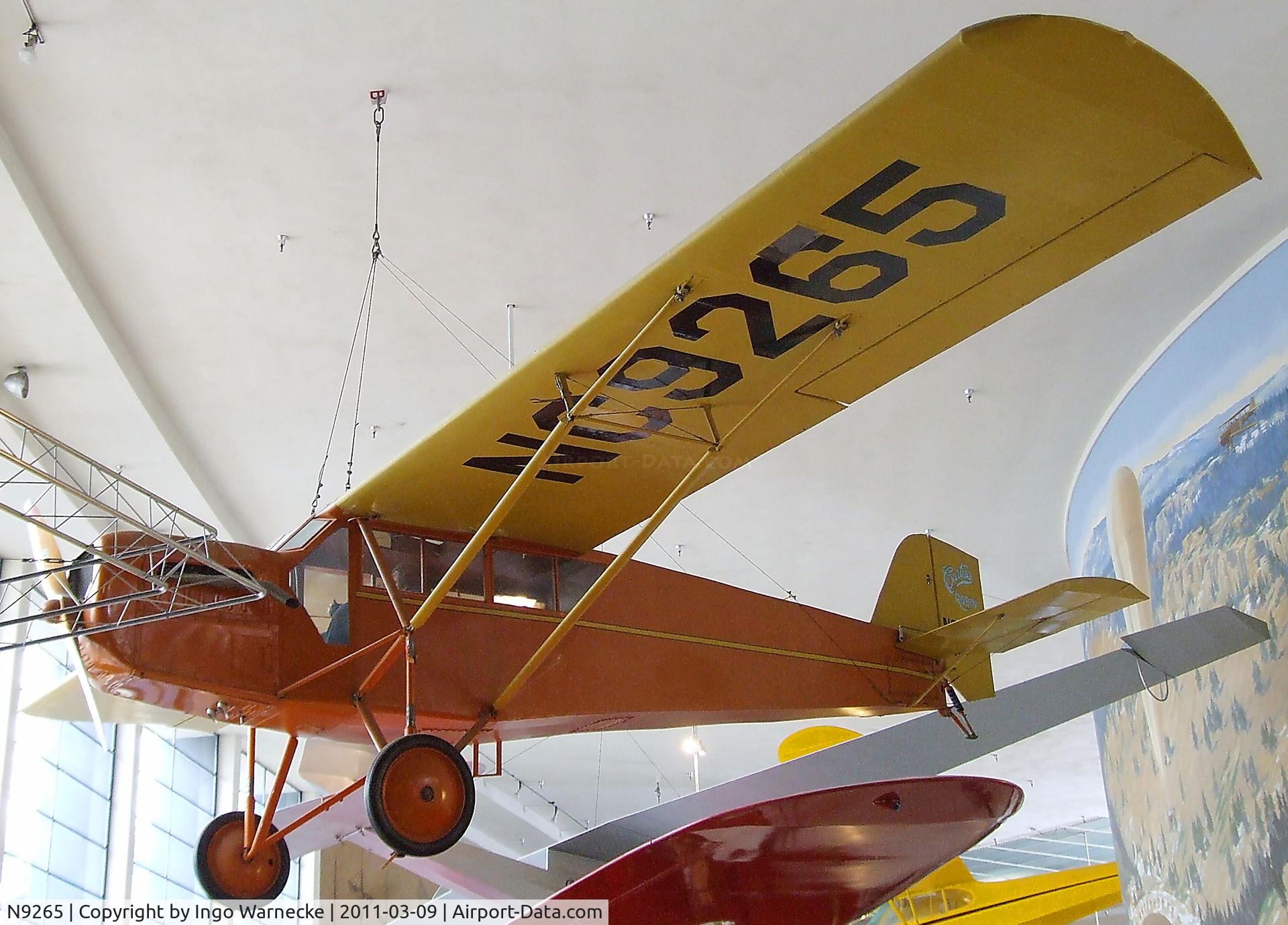 N9265, 1929 Curtiss-Wright Robin C/N 329, Curtiss Robin B-1 at the San Diego Air & Space Museum, San Diego CA