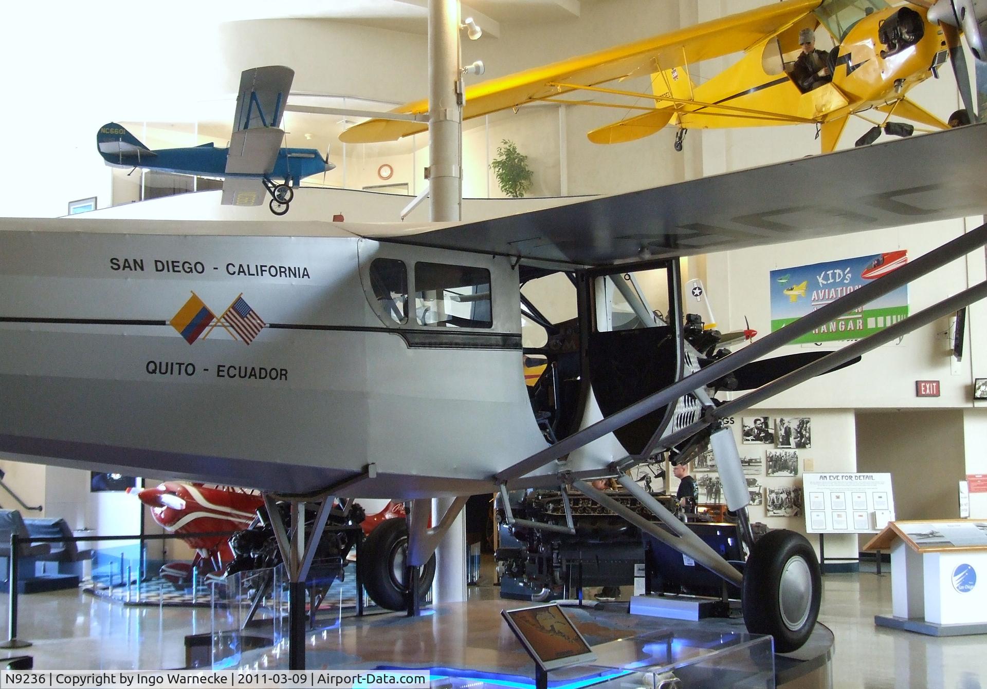 N9236, 1929 Ryan Aircraft B-5 C/N 194, Ryan B-5 Brougham (displayed representing NC731M) at the San Diego Air & Space Museum, San Diego CA