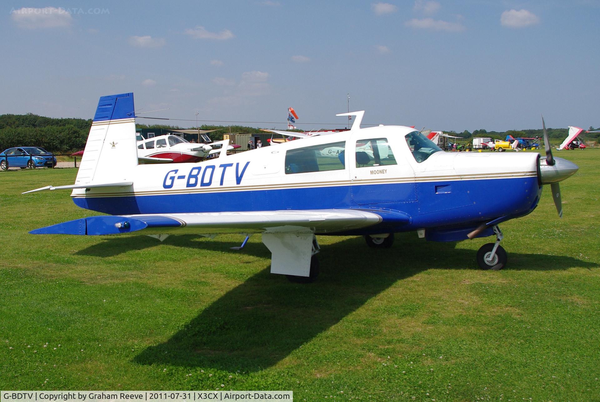 G-BDTV, 1975 Mooney M20F Executive C/N 22-1307, Parked at Northrepps.