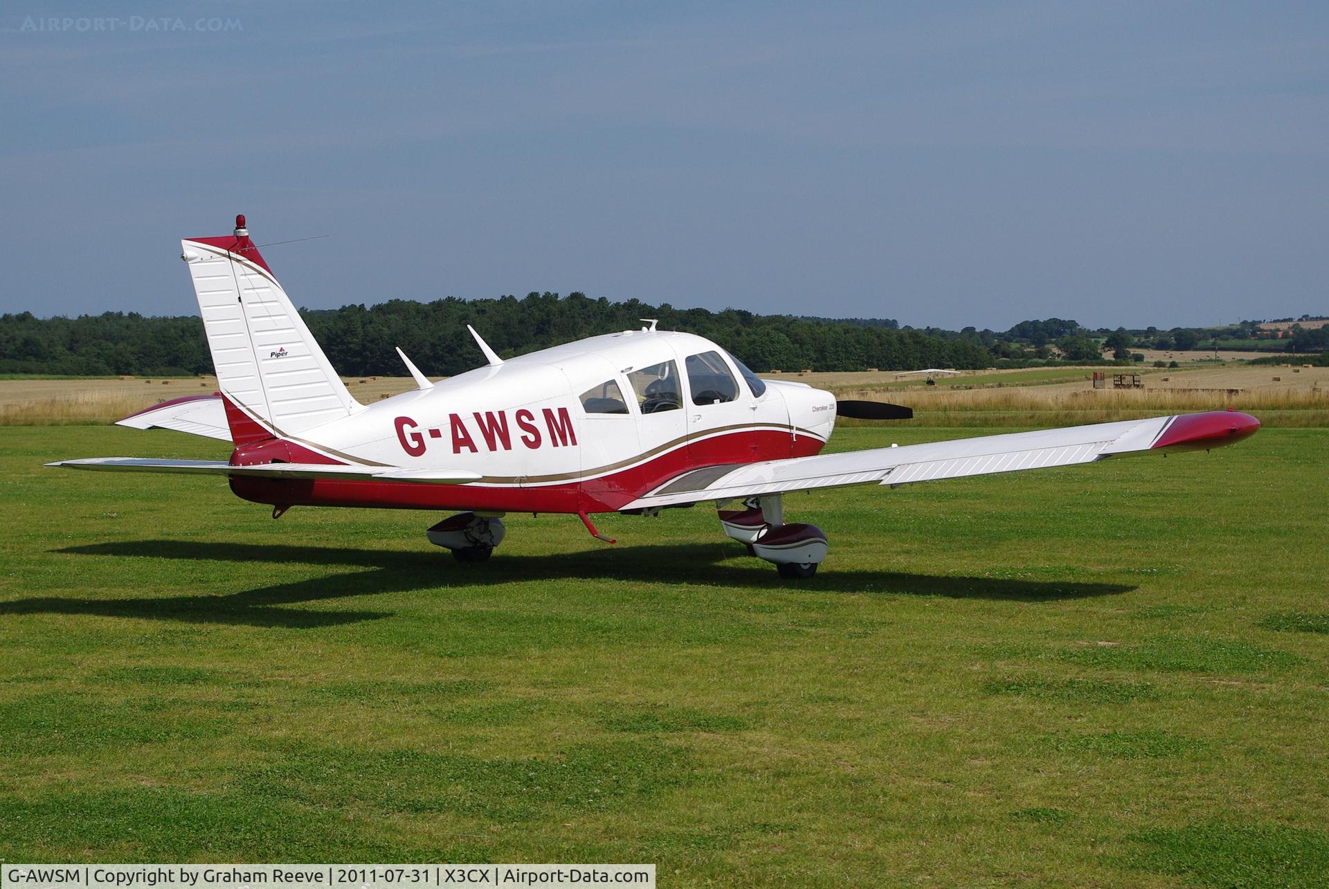 G-AWSM, 1968 Piper PA-28-235 Cherokee C C/N 28-11125, Parked at Northrepps.