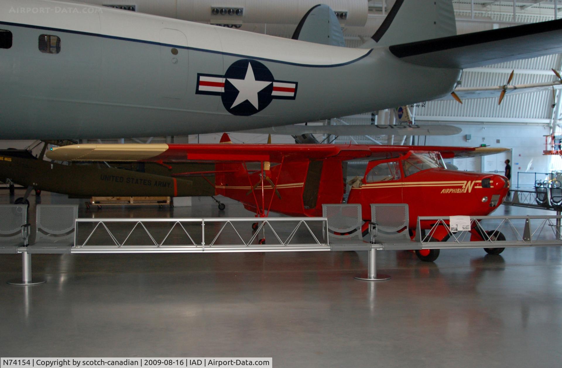 N74154, 1952 Fulton FA-3-101 C/N 101, Fulton Airphibian FA-3-101 at the Steven F. Udvar-Hazy Center, Smithsonian National Air and Space Museum, Chantilly, VA