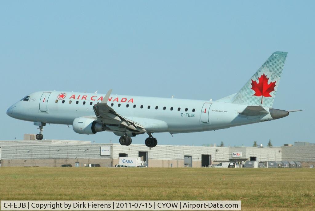 C-FEJB, 2005 Embraer 175SU (ERJ-170-200SU) C/N 17000086, Leaving rwy 25 in the early morning.