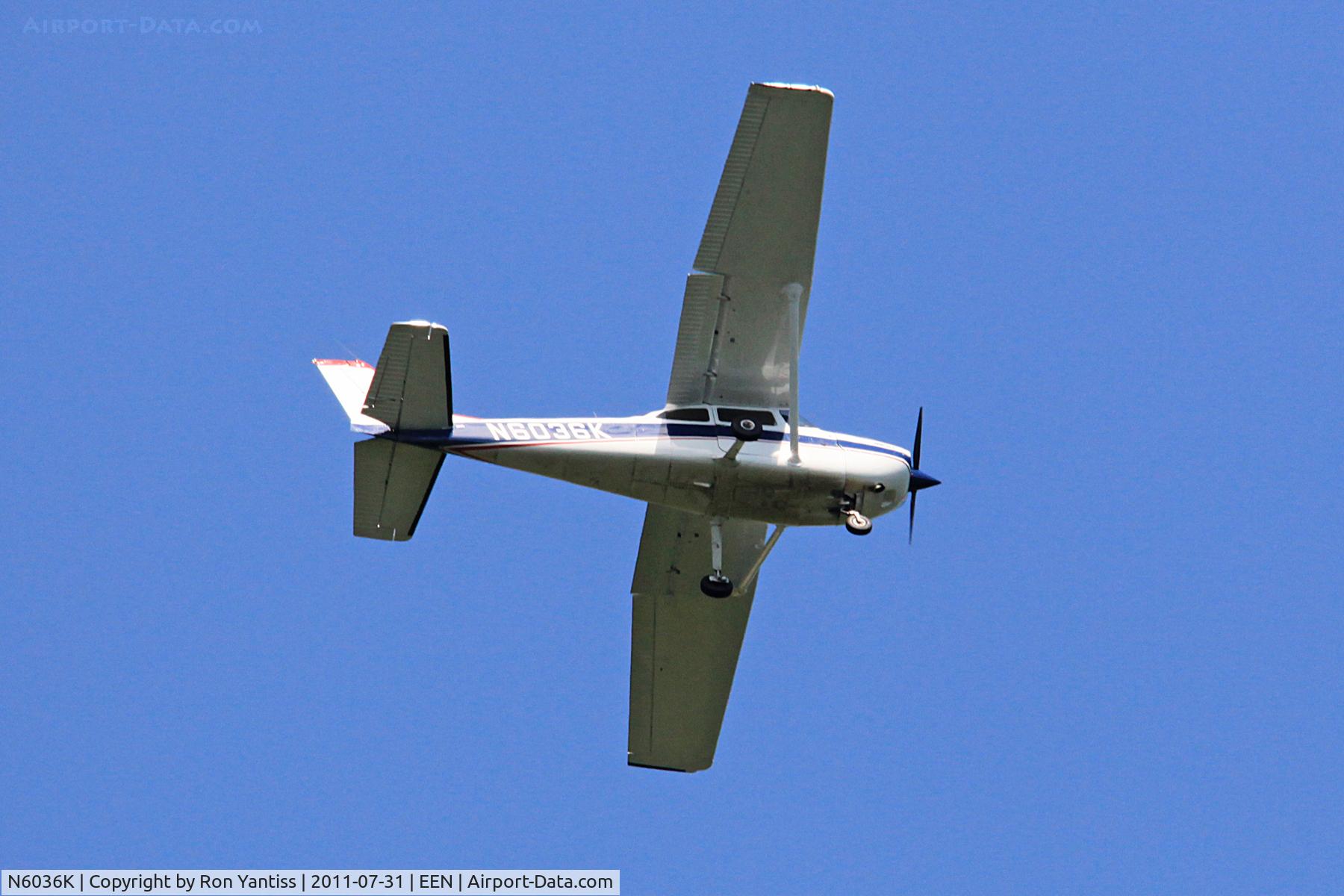 N6036K, 1976 Cessna R172K Hawk XP C/N R1722021, On approach to runway 02, Keene, NH