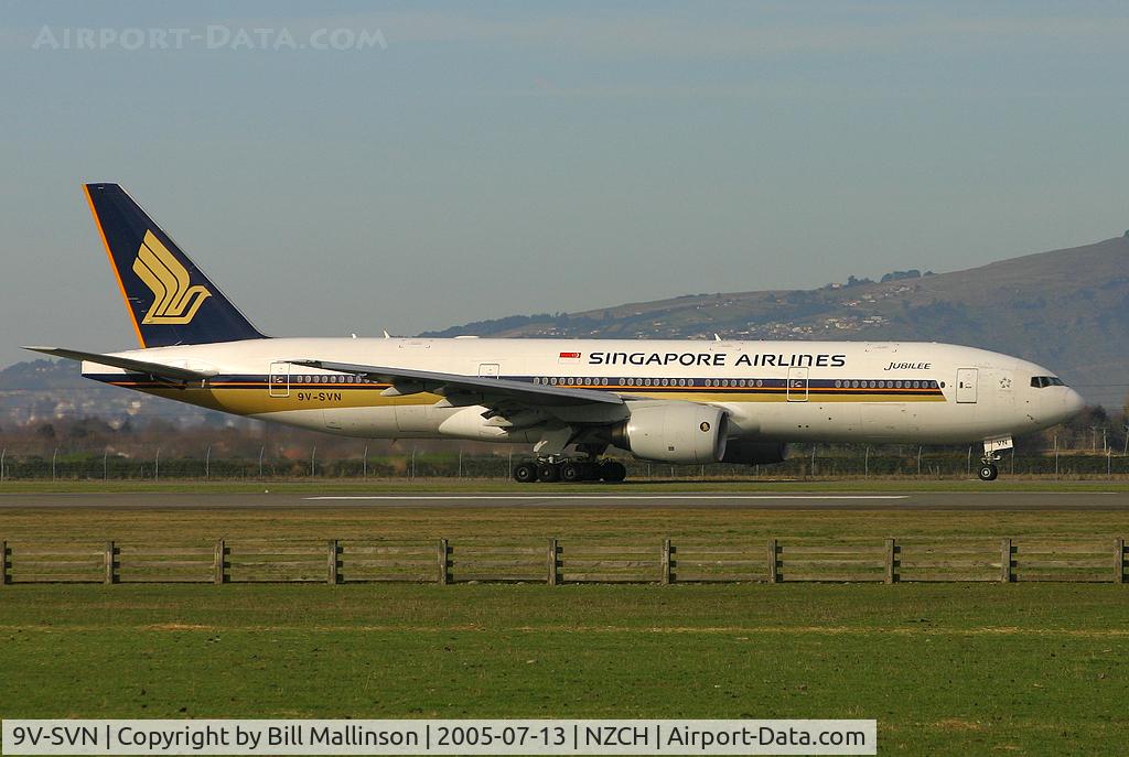 9V-SVN, 2003 Boeing 777-212/ER C/N 30873, taxi to A& on 02 for return to SIN