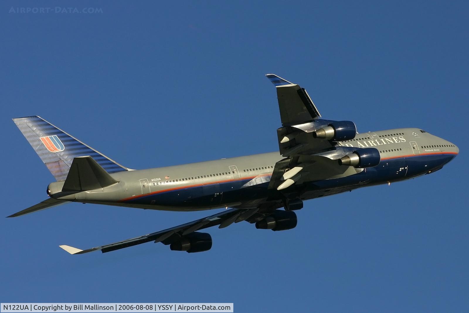 N122UA, 1999 Boeing 747-422 C/N 29168, away from 16R