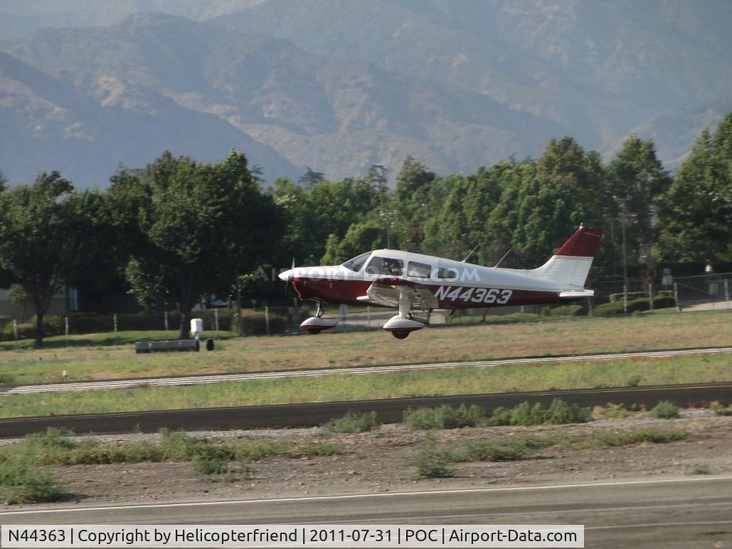 N44363, 1974 Piper PA-28-151 C/N 28-7415626, After watching this Piper park at Maniac Mike's Cafe at Cable, I was surprised to see her lifting off from runway 26L