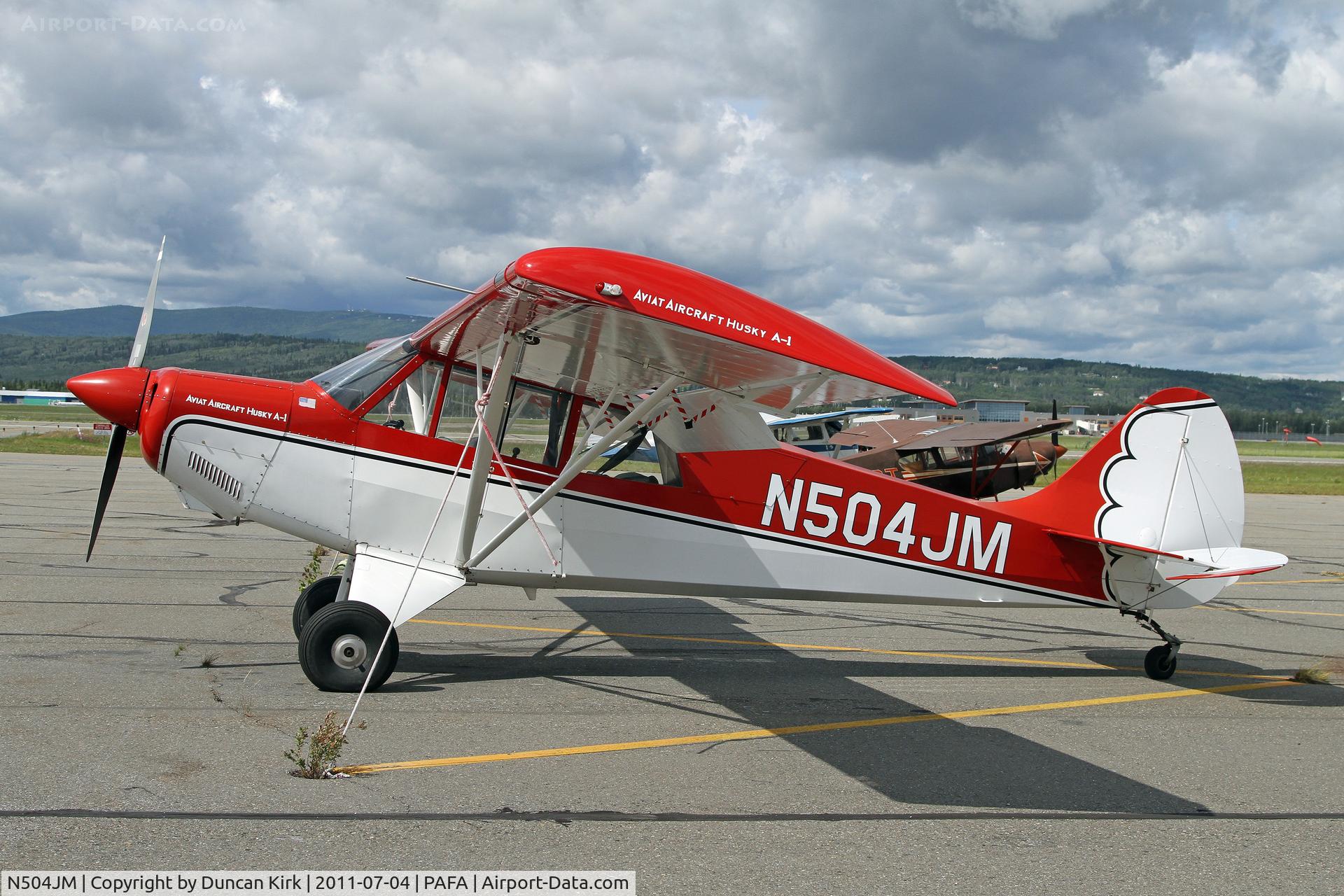 N504JM, Aviat A-1 Husky C/N 1342, On the south GA ramp