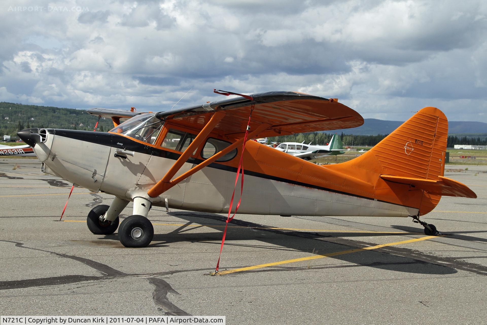 N721C, 1947 Stinson 108-3 Voyager C/N 108-3721, Lots of vintage planes reside in AK