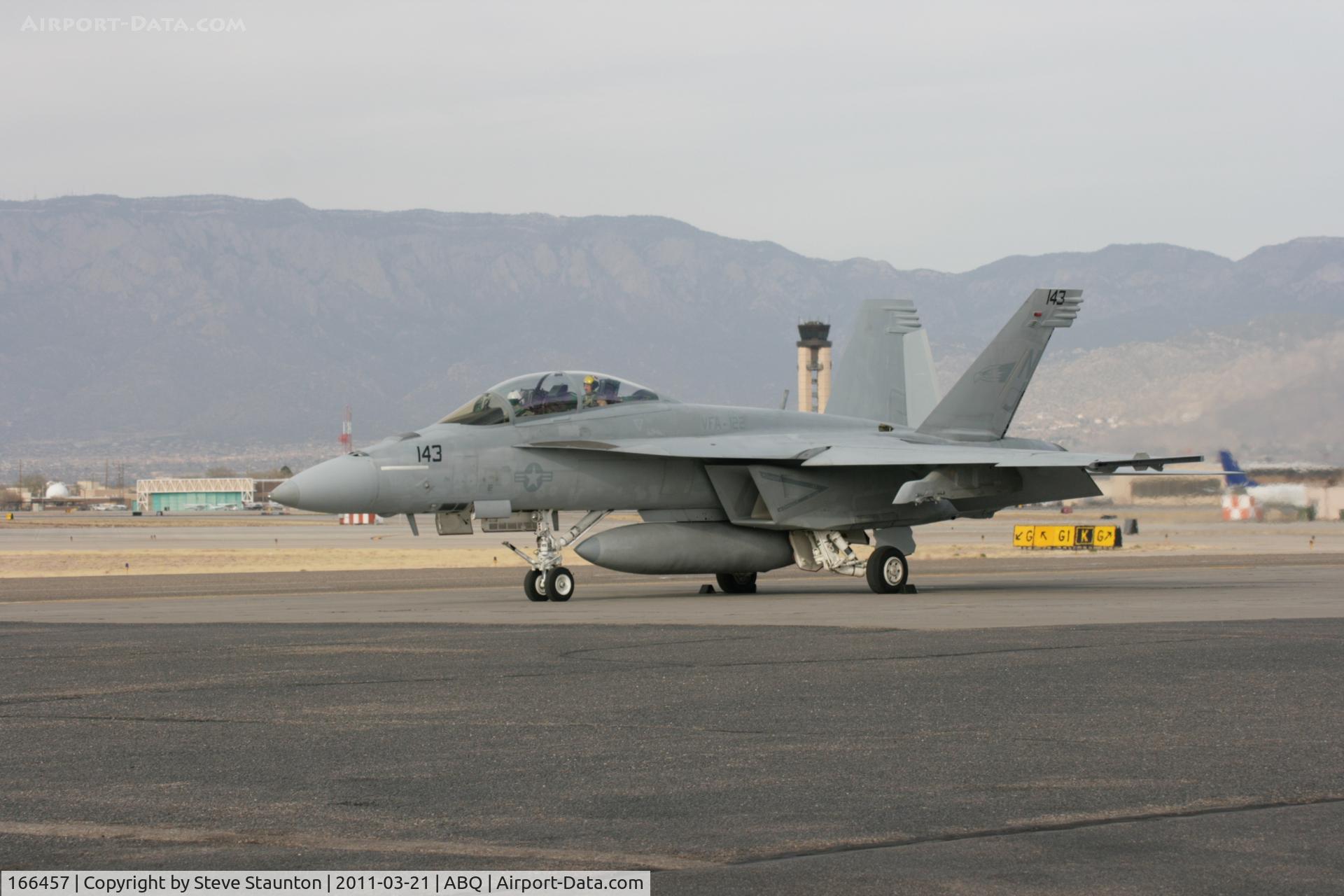 166457, Boeing F/A-18F Super Hornet C/N F092, Taken at Alburquerque International Sunport Airport, New Mexico in March 2011 whilst on an Aeroprint Aviation tour
