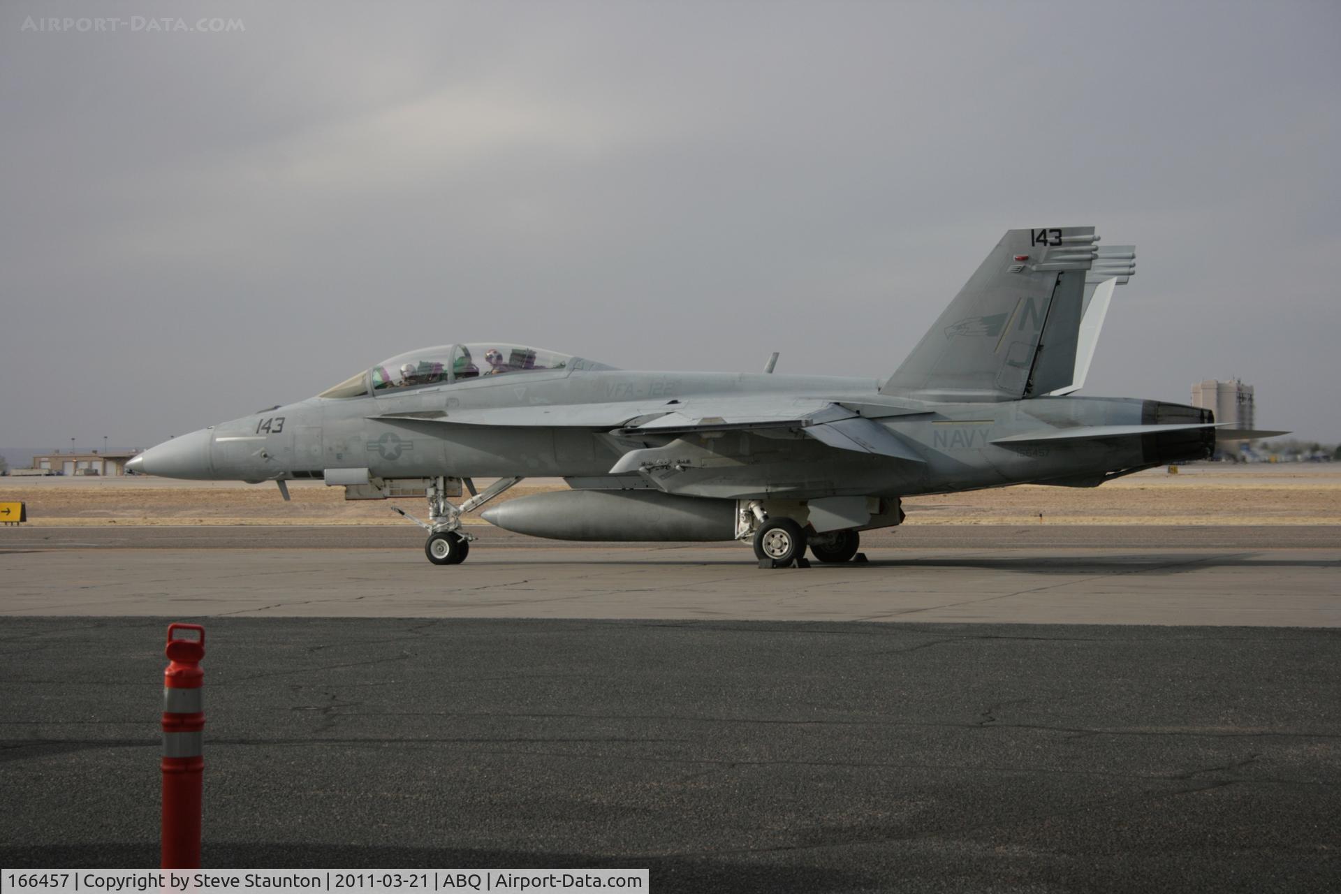 166457, Boeing F/A-18F Super Hornet C/N F092, Taken at Alburquerque International Sunport Airport, New Mexico in March 2011 whilst on an Aeroprint Aviation tour