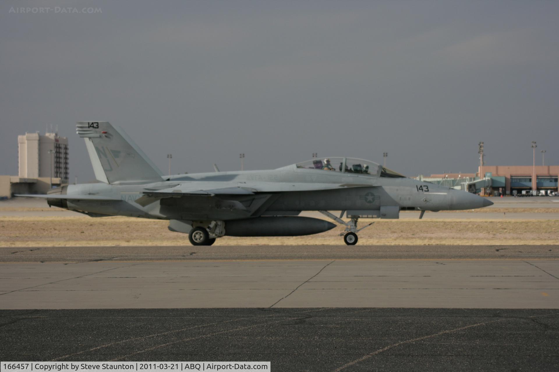 166457, Boeing F/A-18F Super Hornet C/N F092, Taken at Alburquerque International Sunport Airport, New Mexico in March 2011 whilst on an Aeroprint Aviation tour