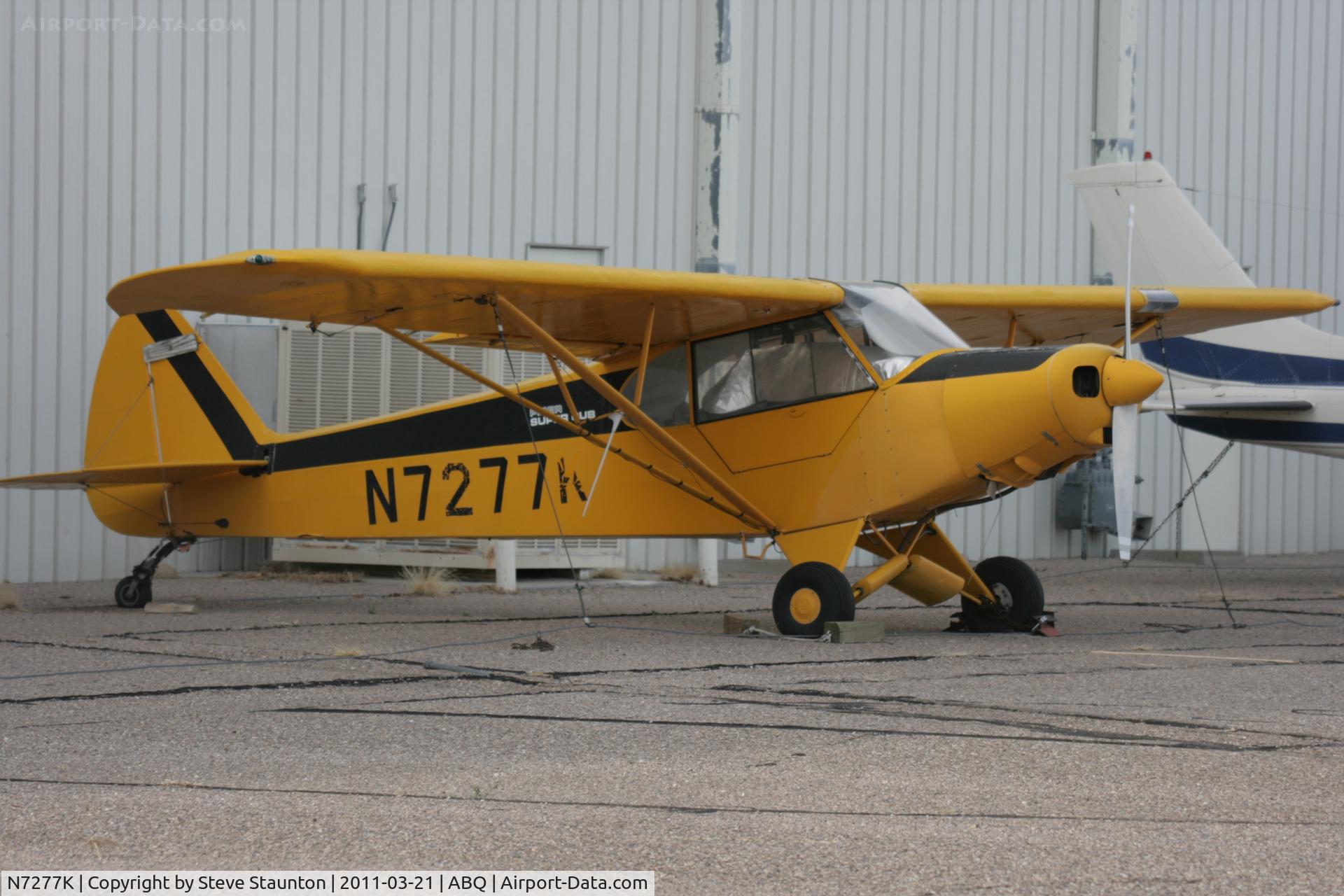 N7277K, 1950 Piper PA-18-105 Super Cub C/N 18-183, Taken at Alburquerque International Sunport Airport, New Mexico in March 2011 whilst on an Aeroprint Aviation tour