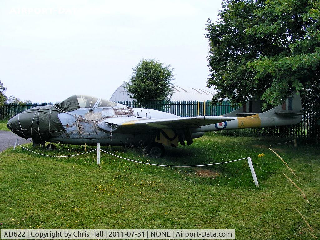 XD622, De Havilland DH-115 Vampire T.11 C/N 15447, 2214 Sqn ATC at Usworth