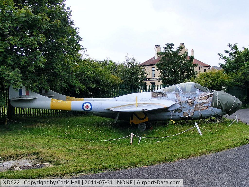 XD622, De Havilland DH-115 Vampire T.11 C/N 15447, 2214 Sqn ATC at Usworth