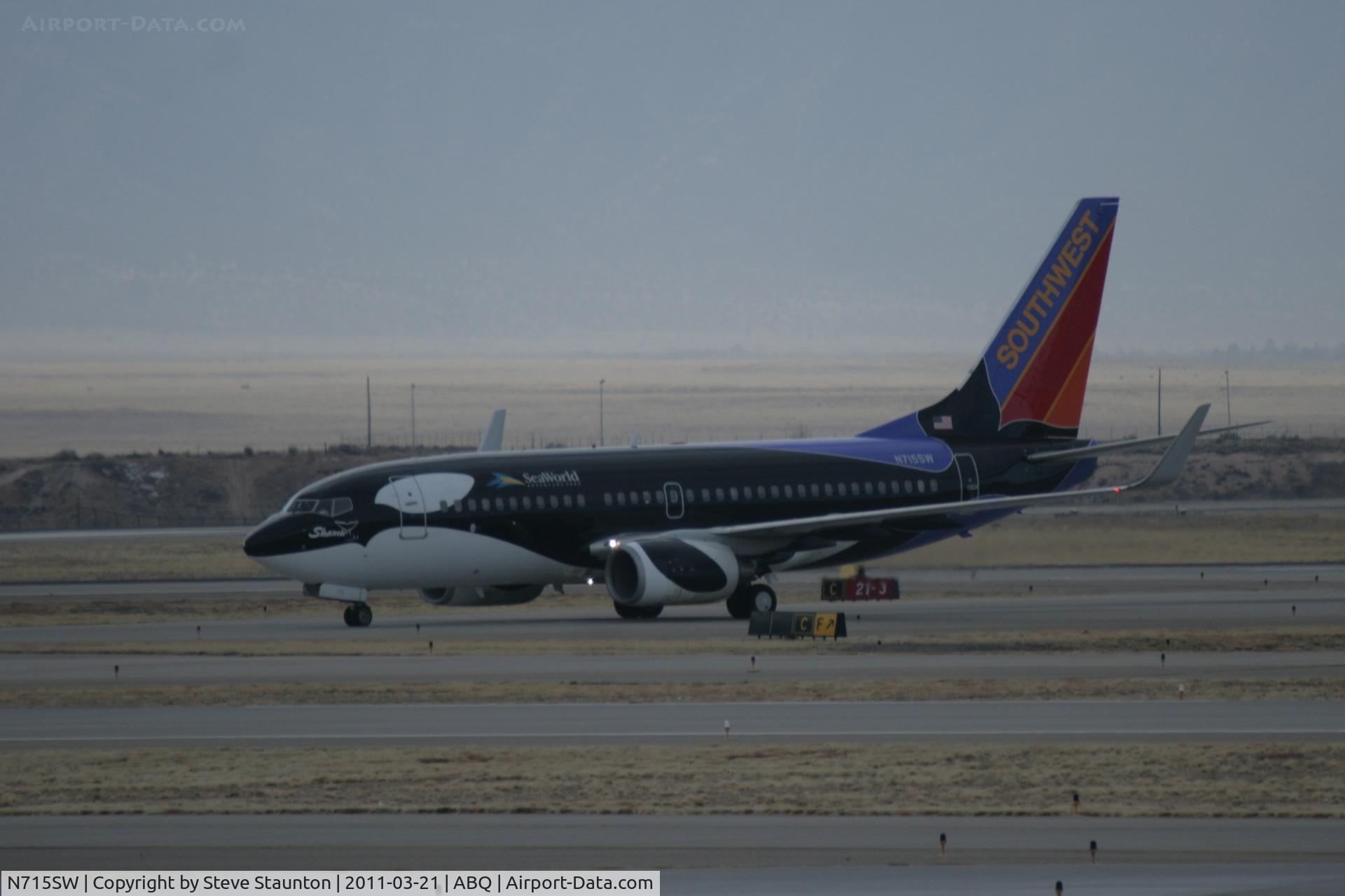 N715SW, 1998 Boeing 737-7H4 C/N 27849, Taken at Alburquerque International Sunport Airport, New Mexico in March 2011 whilst on an Aeroprint Aviation tour