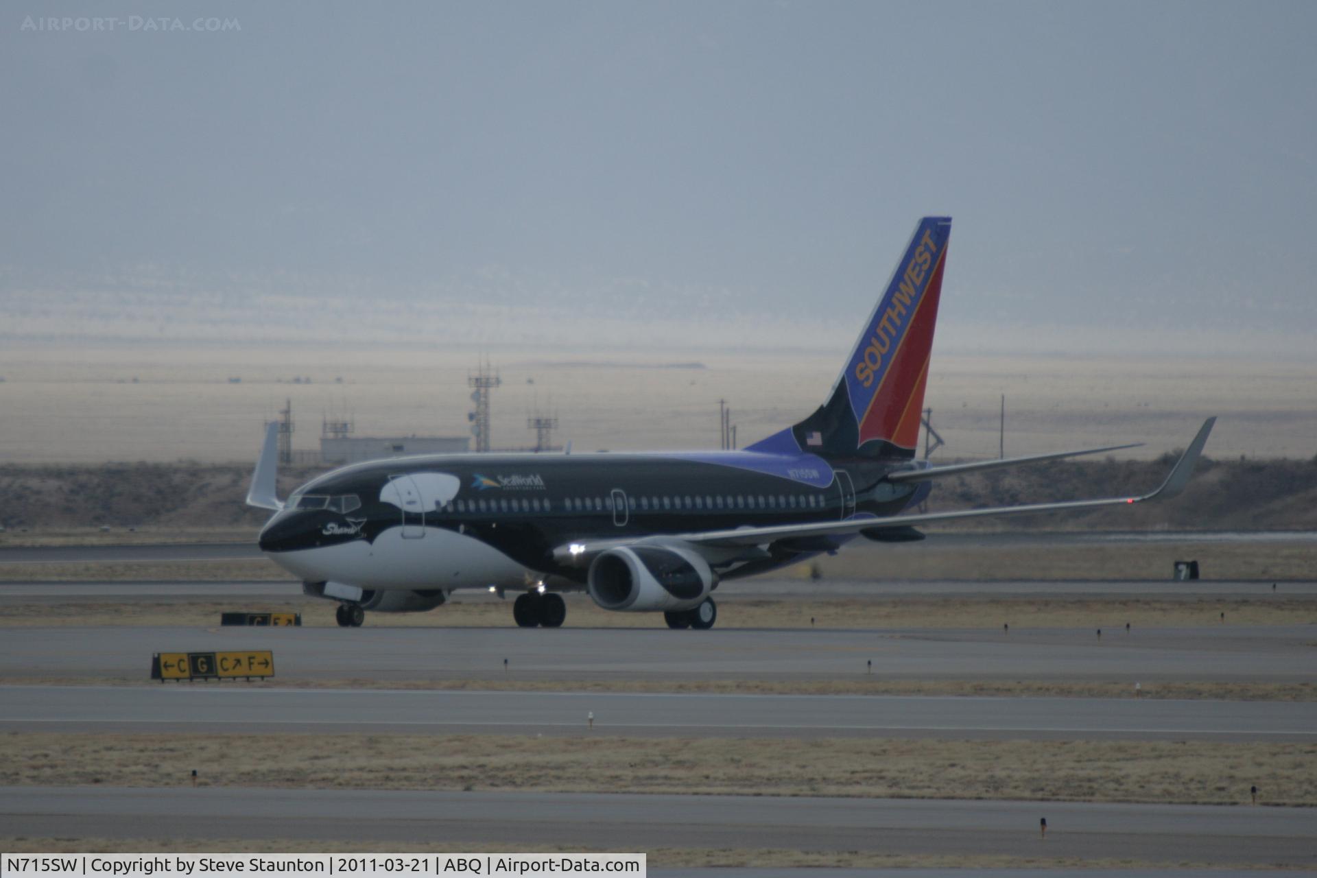 N715SW, 1998 Boeing 737-7H4 C/N 27849, Taken at Alburquerque International Sunport Airport, New Mexico in March 2011 whilst on an Aeroprint Aviation tour