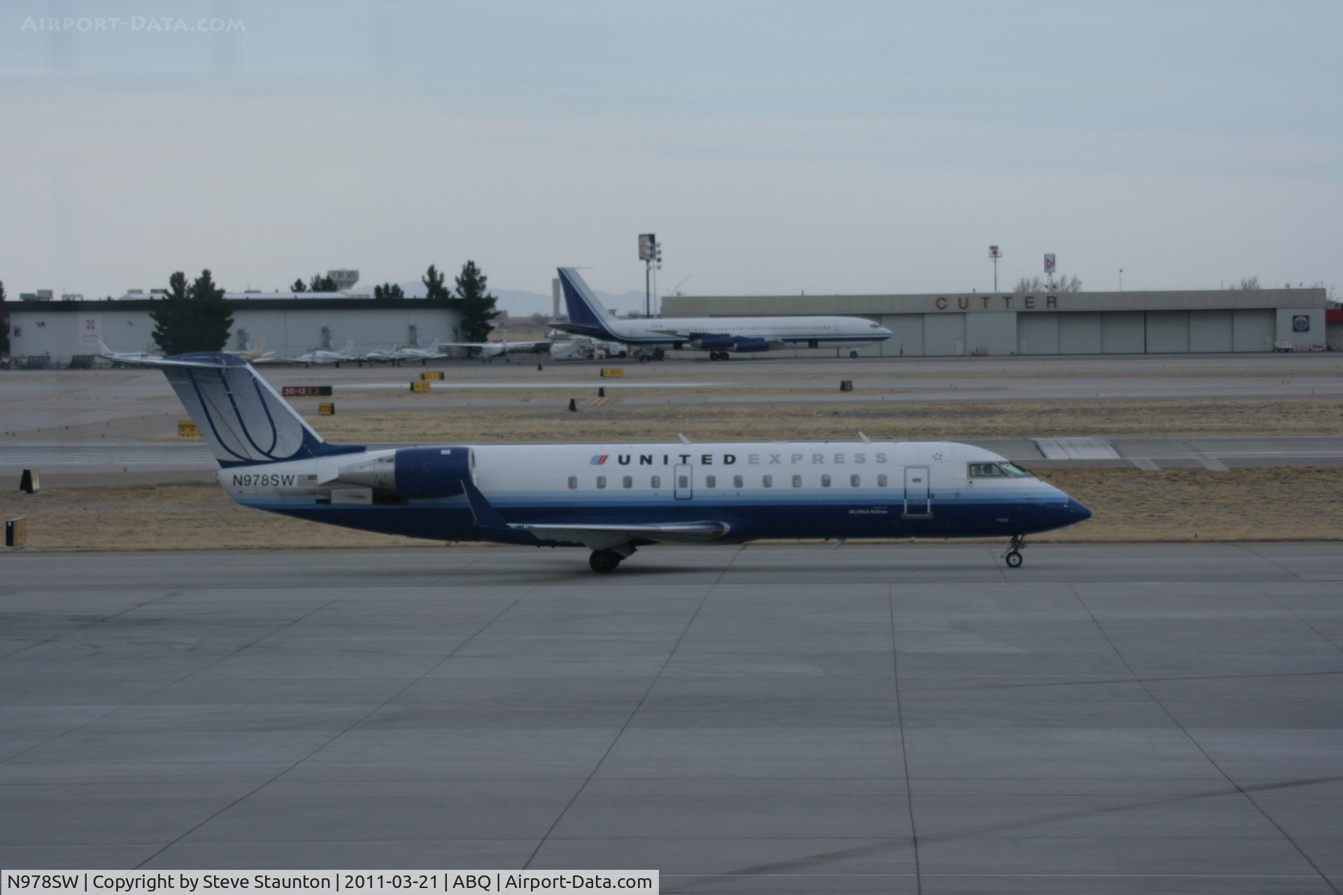 N978SW, 2004 Bombardier CRJ-200ER (CL-600-2B19) C/N 7953, Taken at Alburquerque International Sunport Airport, New Mexico in March 2011 whilst on an Aeroprint Aviation tour