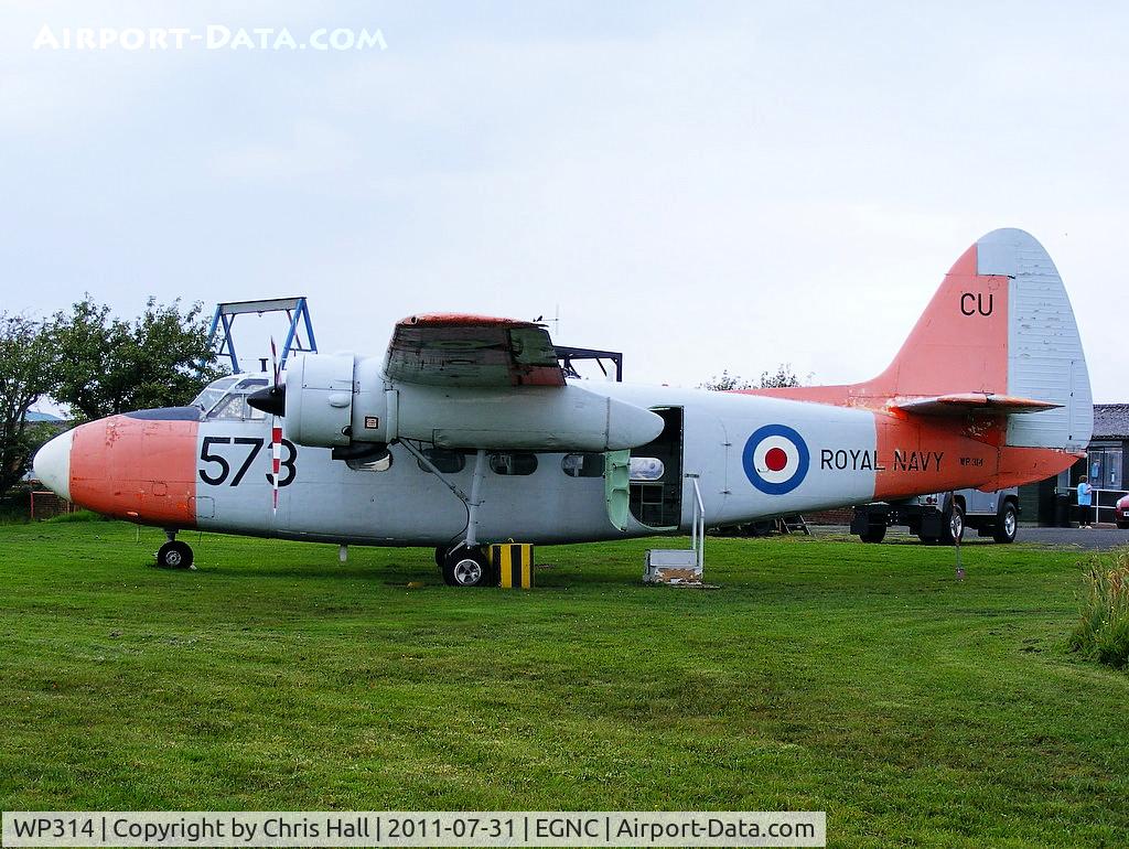 WP314, 1953 Percival P-57 Sea Prince T1 C/N P57/64, Displayed at the Solway Aviation Museum