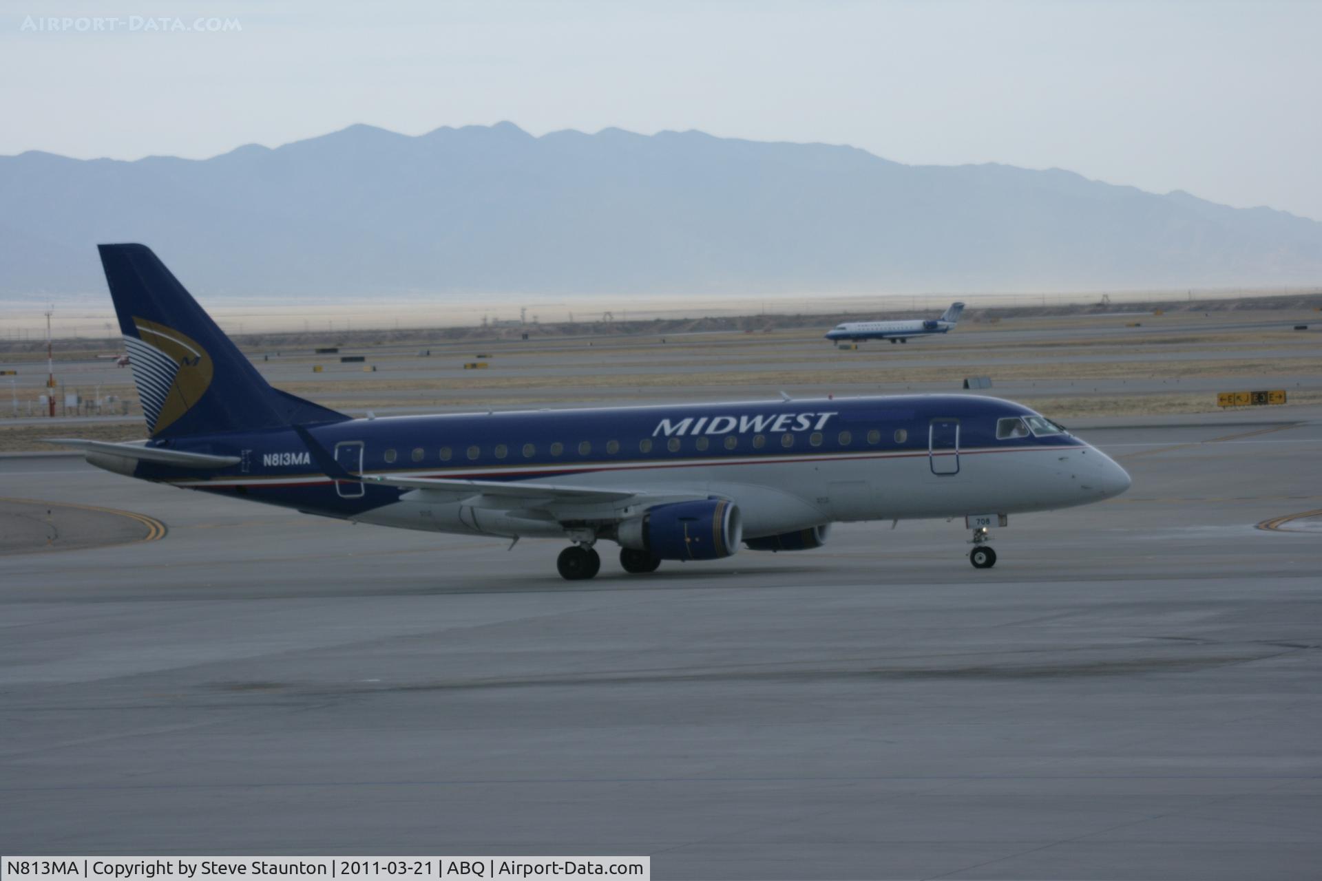 N813MA, 2004 Embraer 170SU (ERJ-170-100SU) C/N 17000031, Taken at Alburquerque International Sunport Airport, New Mexico in March 2011 whilst on an Aeroprint Aviation tour
