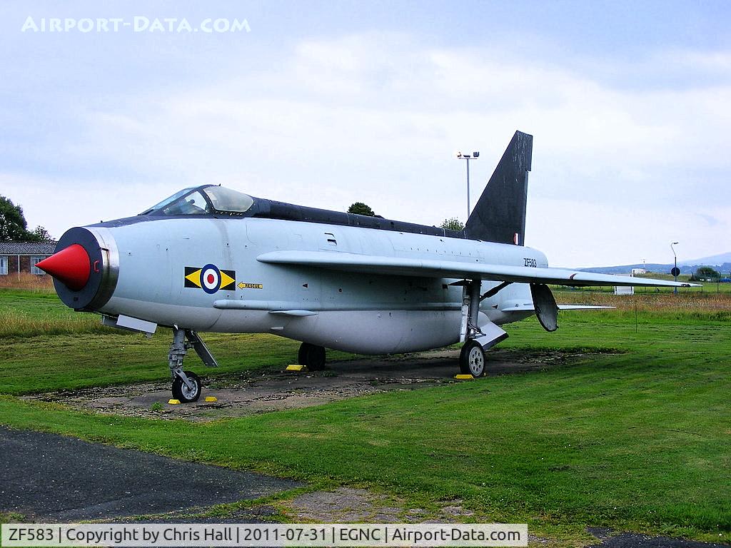 ZF583, English Electric Lightning F.53 C/N 95826, Displayed at the Solway Aviation Museum