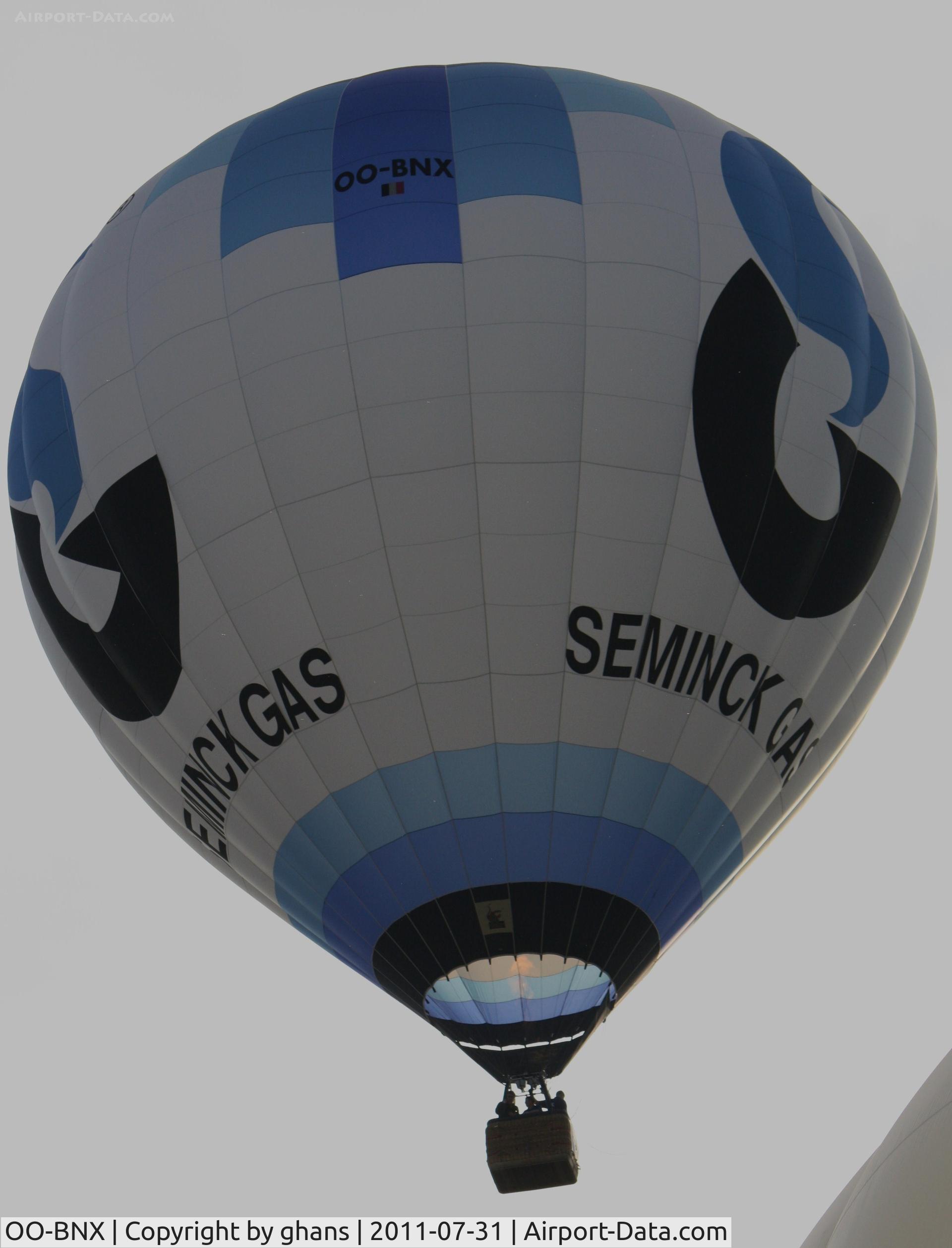 OO-BNX, 2007 Schroeder Fire Balloons G.40/24 C/N 1251, Seminck Gas