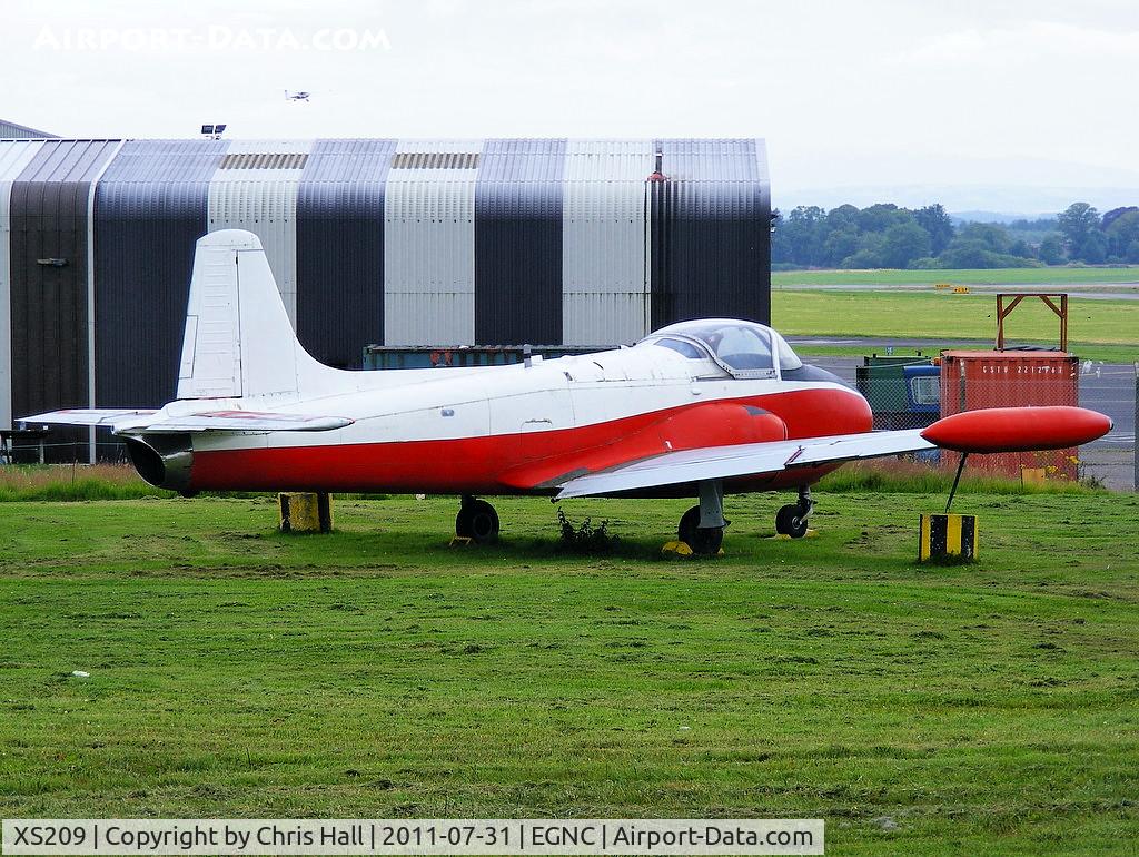 XS209, 1964 BAC 84 Jet Provost T.4 C/N PAC/W/22177, Displayed at the Solway Aviation Museum