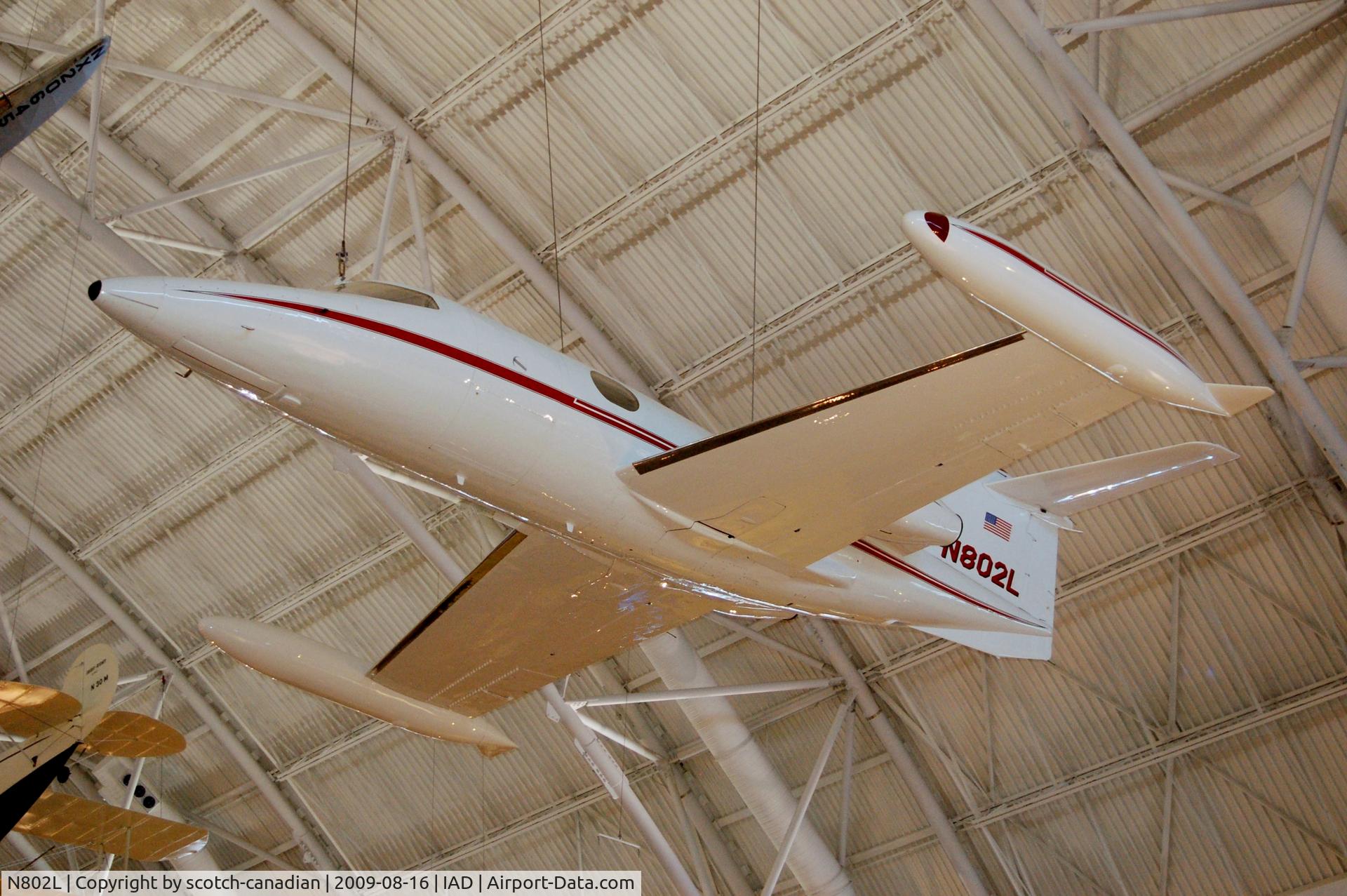 N802L, Learjet 23 C/N 23-002, Lear Jet 23 at the Steven F. Udvar-Hazy Center, Smithsonian National Air and Space Museum, Chantilly, VA